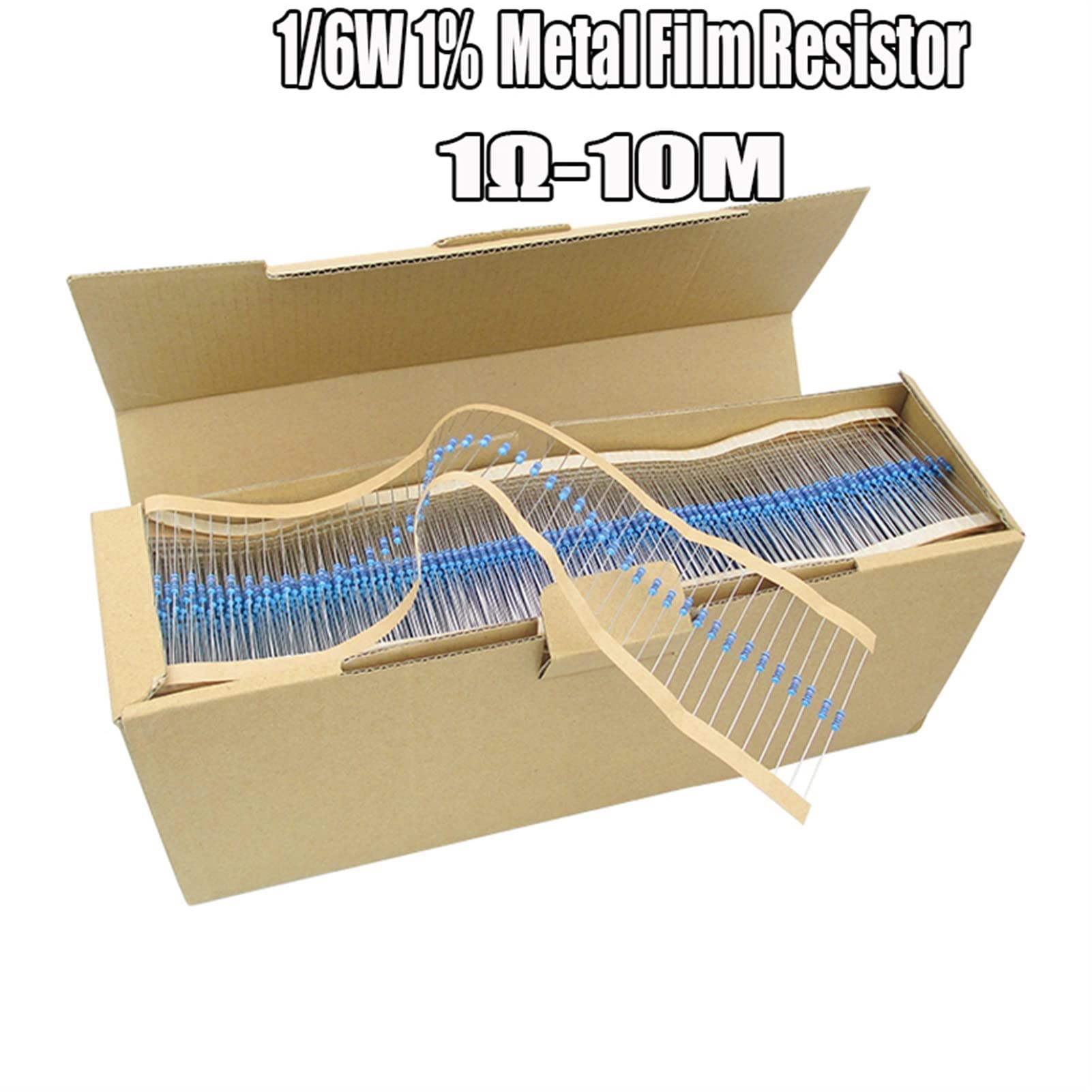 5000pcs 1 / 6W 1Vercent Metal Resistor de película 1R - 1m YIJIAN (Power : 1/6W, Resistance : 4.3M)