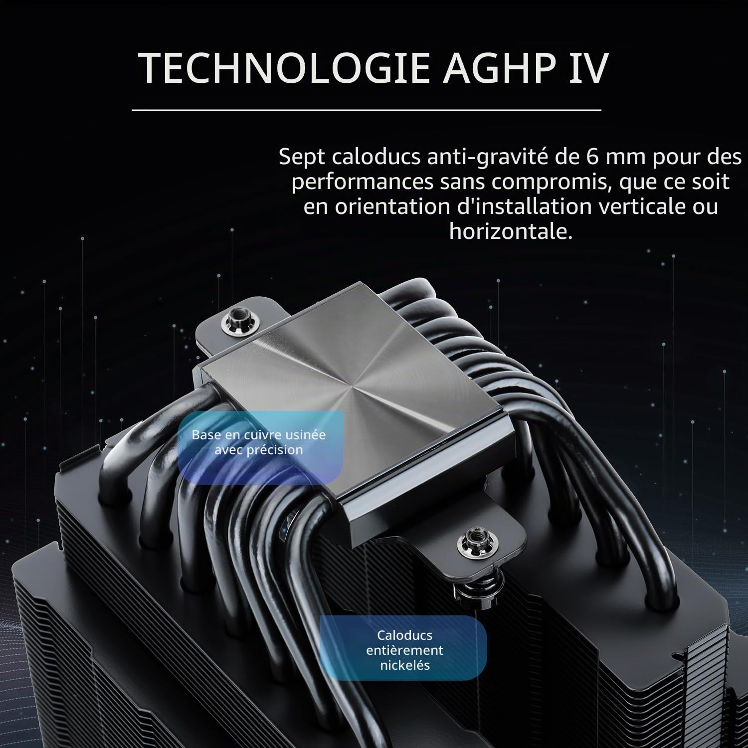 Thermalright Phantom Spirit 120 SE Black Ventilateur de processeur, double TL-C12B V2 PWM et double tour, 7 caloducs, pour AM4/AM5&Intel LGA1851/1700/115X/1200 Noir