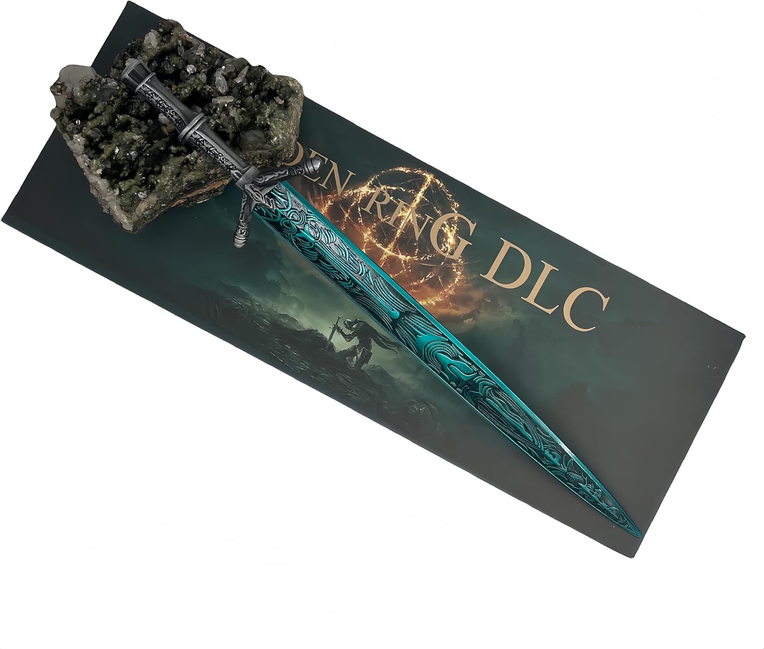 Superbuybox Elden Ring Shadow of the Erdtree Moonlight Greatsword Keychain, 12 inch Game Collection Pendant with Gift Box