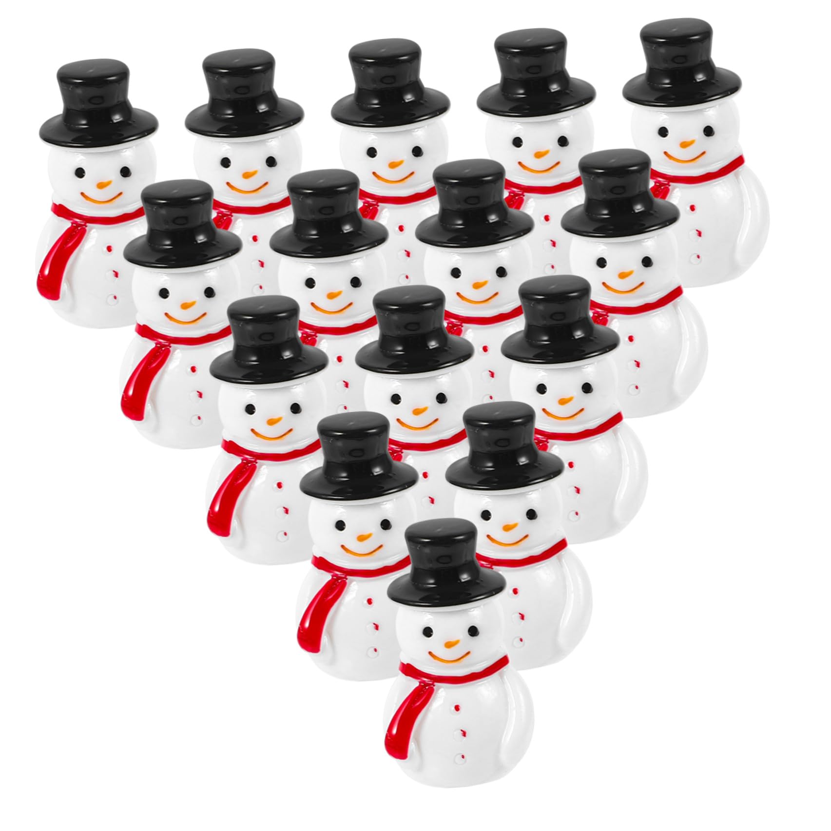LIFKOME Mini Pupazzi di Neve Natalizi 20 Pezzi in Resina Nera | Statuette Miniatura Natalizie, Miniature di Artigianato per DIY e Micro Paesaggi, Finitura Liscia e Solida