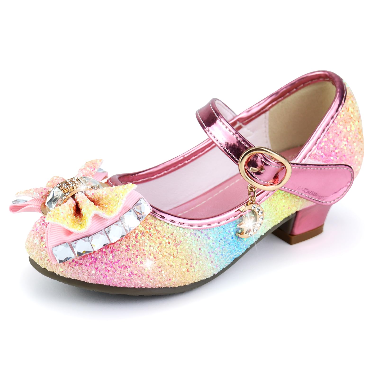 Girls' Princess Shoes Heel for Girls Princess Cosplay Shoes Sequins Shoe Costume Princess Girl Heel Shoe for Weddings and Parties - 1