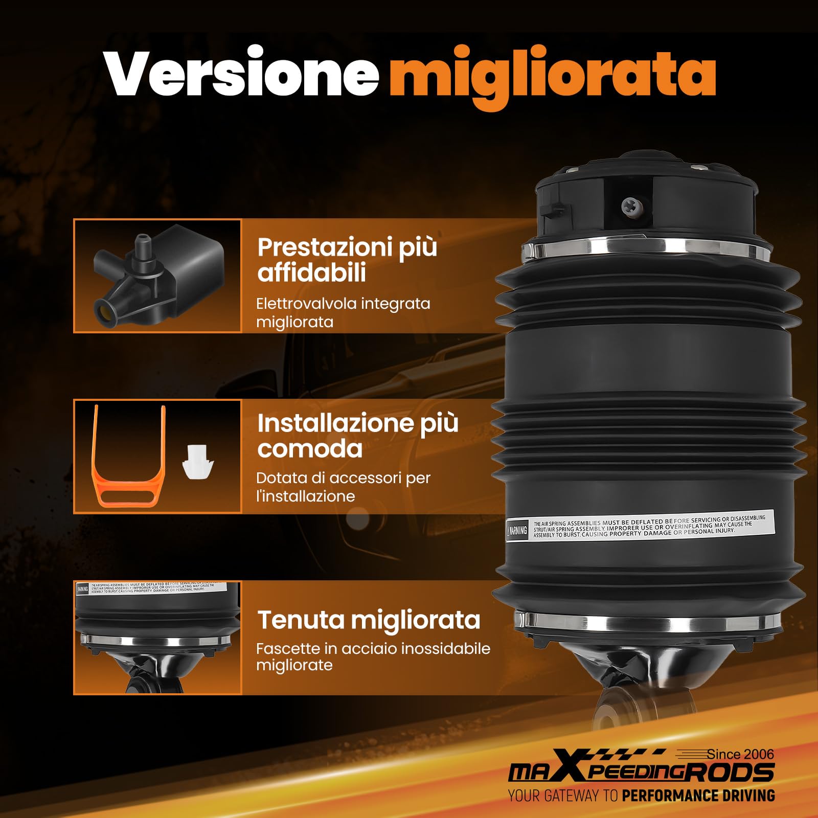 maXpeedingrods Molla Pneumatica ad Aria Posteriore Sinistro o Destro Sospensione Pneumatica Airmatic Ammortizzatori ad Aria per Mercedes-Benz Class E T-Model S211 2003-2009 A2113200925