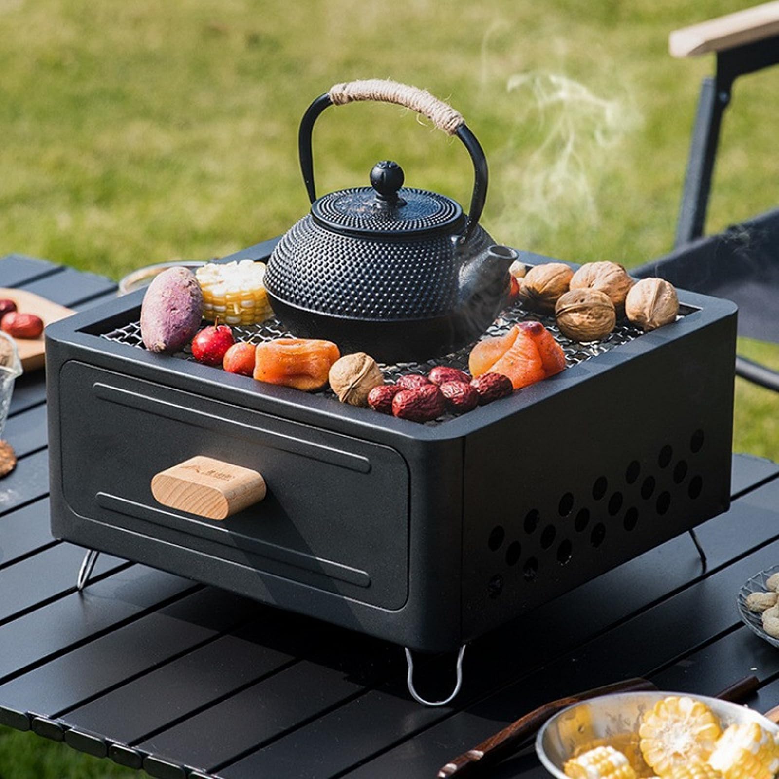 キャプテンスタッグ バーベキューコンロ　薪ストーブ 薪ストーブ キャプテンスタッグ ストーブ BBQ KAMADO かまど