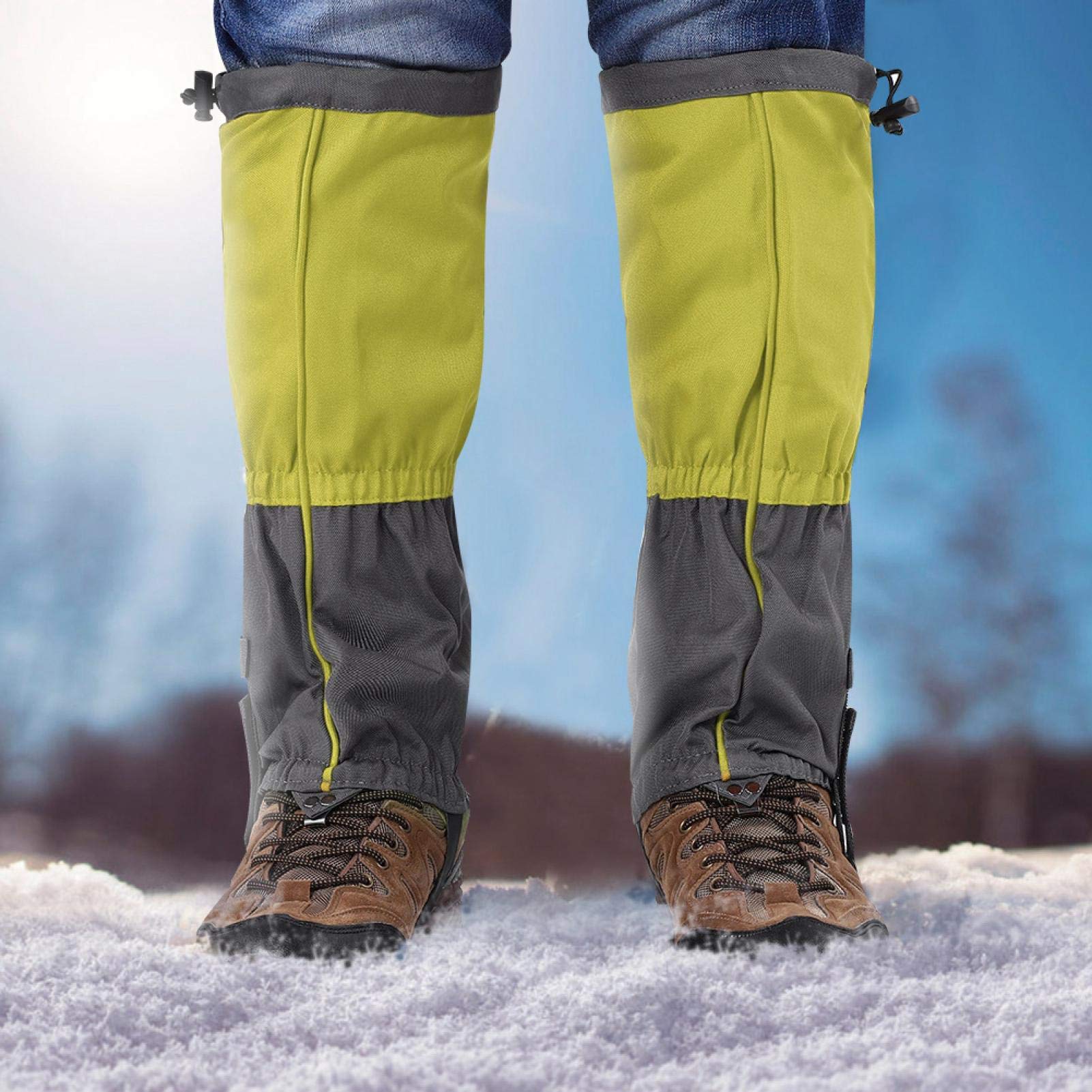 Leg Gaiters Leg Gaiters Waterproof for Men and Women Snow Boot Gaiters Hiking Gaiters Snow Gaiter Ski Gaiter Shoe Boots Cover(green) - Image 2