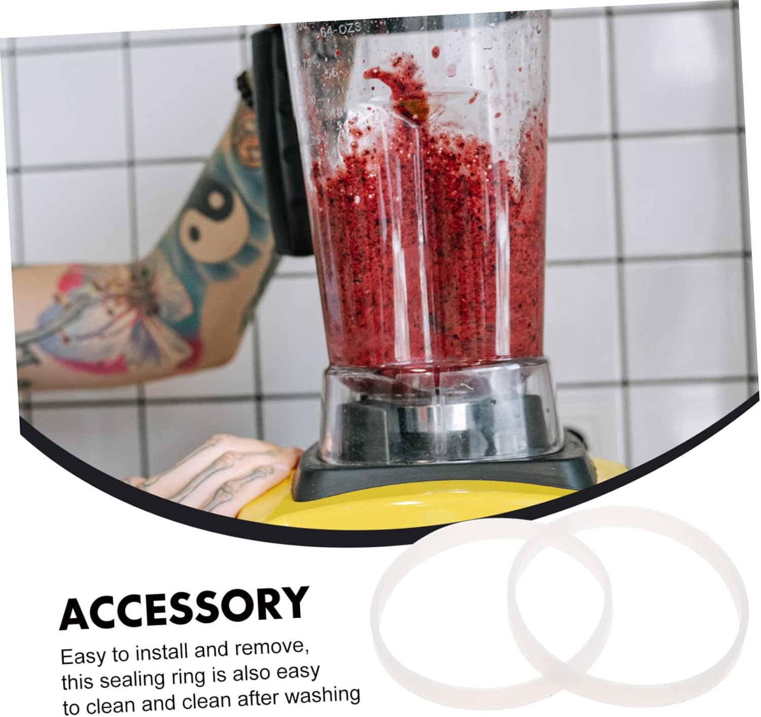 Cabilock 5sets 6pcs Silicone for Juicer Replacement Durable Sealing Gasket High Elasticity Silicone Practical Kitchen Supplies Efficient Juicing Accessory 6pcs*5