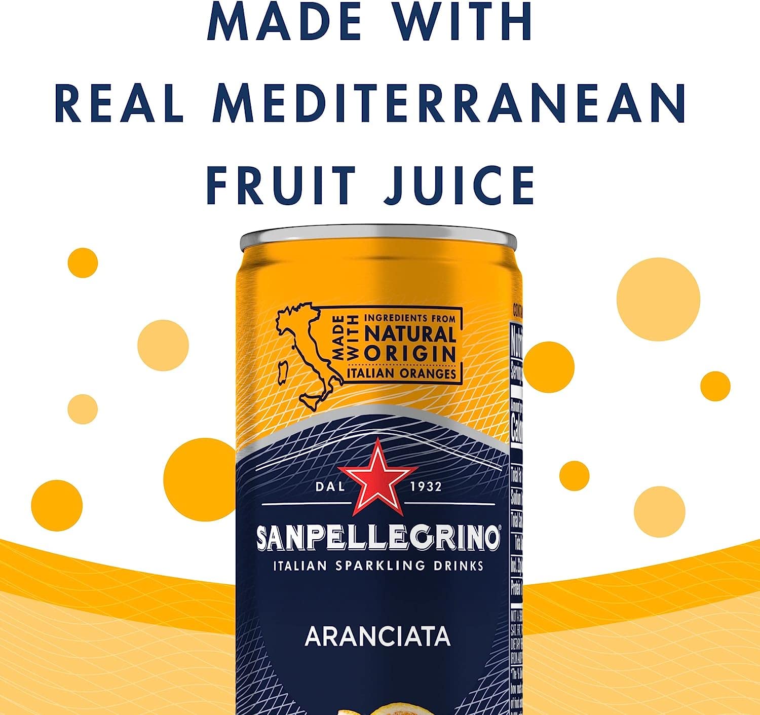 L'Aranciata Lot de 72 boîtes de 330 ml San pellegrino Orange Limonade Original Orange + Italian Gourmet Polpa 400 g