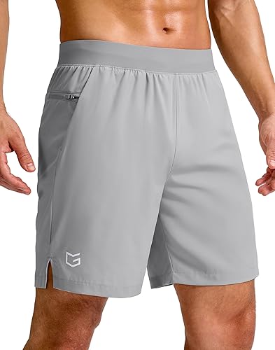 Miniatura 46 de G Gradual Pantalones cortos deportivos para correr para hombre de 7/5/9 pulgadas, bolsillo con cremallera, ligeros, para entrenamiento, gimnasio