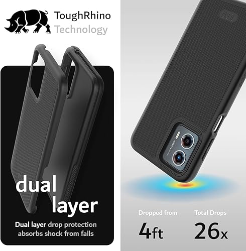 Miniatura 3 de TUDIA MergeGrip - Funda protectora diseñada para Motorola Moto G 5G 2023 XT-2313  prueba de caídas de grado militar a prueba de golpes, delgada, de