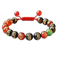 Vista 708 de Amazing Gemstone Yaxaite Bracelet for Women Men's Gifts - Protection Healing Crystal Bracelet - 8mm Gemstone Beaded Adjustable Bracelet Pulseras