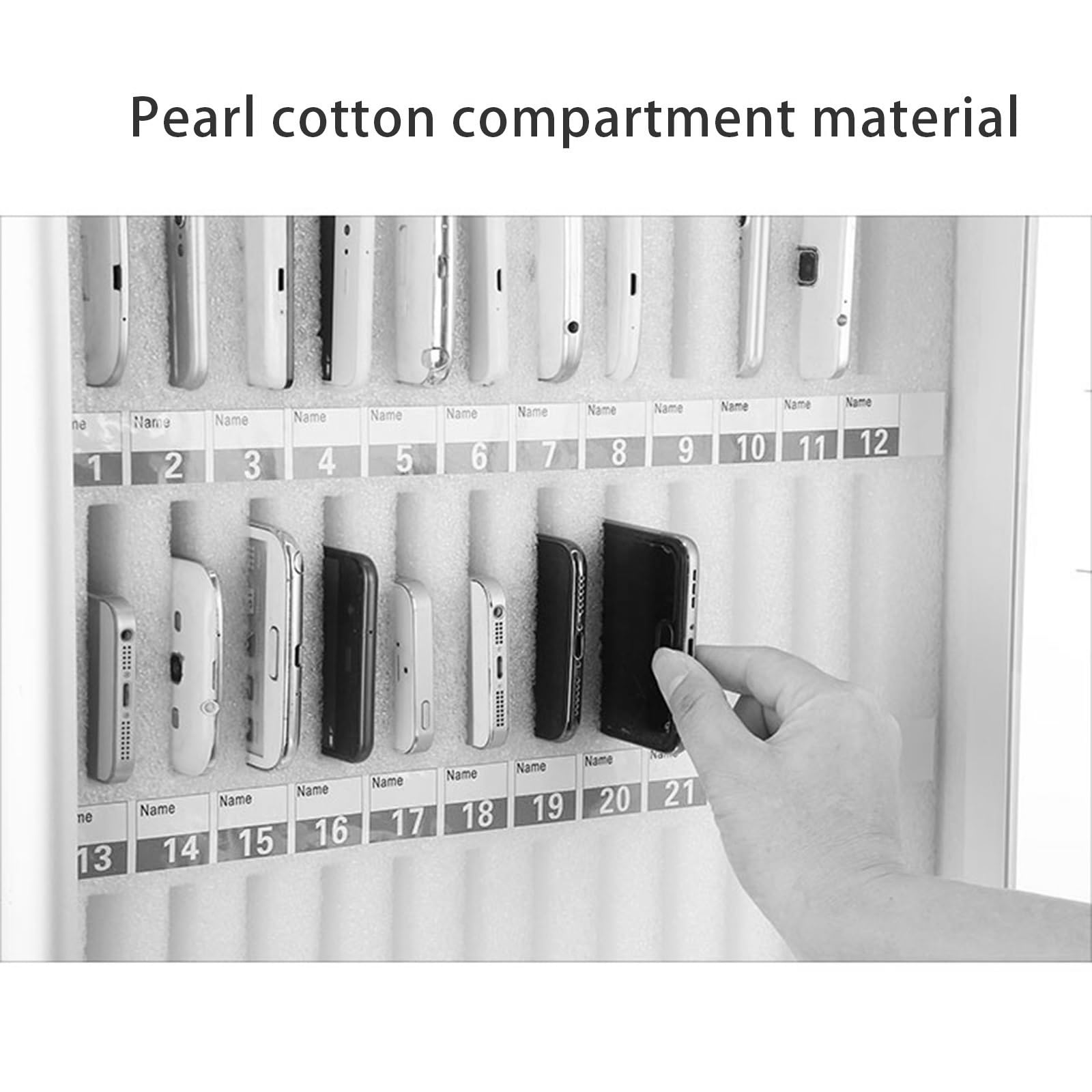 Mobiletto portaoggetti per cellulari da 12-60 Slot, armadietto portacellulare Portatile per aule, Ufficio, Fabbrica, Supporto da Parete per Telefono Cellulare (24)