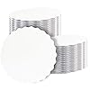 qiqee 10 Inch White Wave Cake Boards Round 15-Packs Circles Rounds Base Food-Grade Cardboard Wave Cake Plate（Thinner But Stronger）