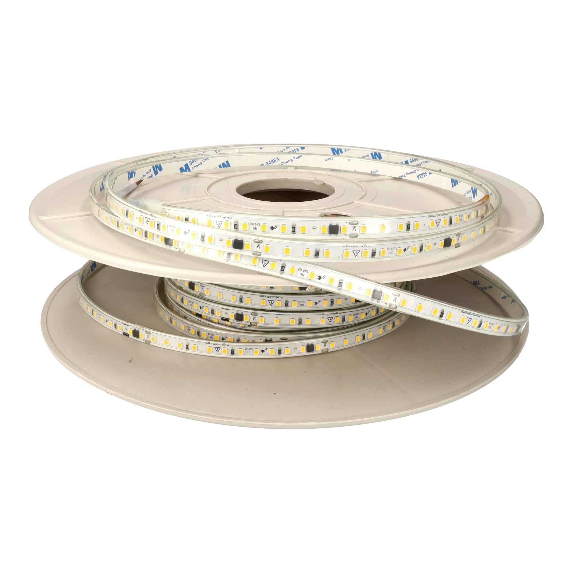 Jandei - Tira Led Autorrectificada 220V 15W/m SMD2835, 120 Leds/m, Adhesiva, IP65 Apta para Exteriores. Ancho Tira 9,5mm – Bobina 20 MTS (Luz Natural 4200k)