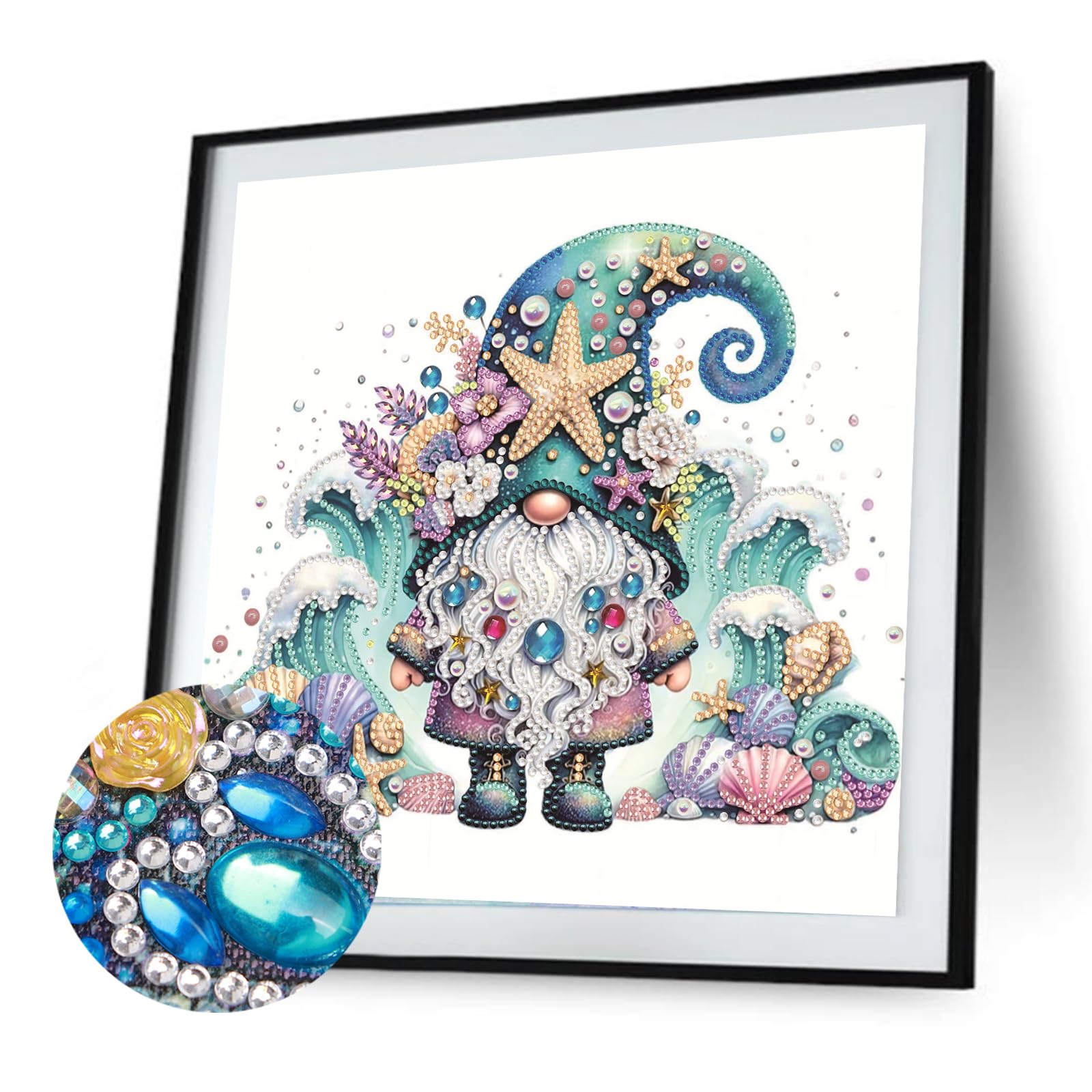 Sea ​​Goblin Special Shaped 5D DIY Partial Drill Diamond Painting Kits 11.81 X11.81inch Diamonds Dots Gem Art Kits Diamond Dots Paintings for Adults Beginners Home Decor