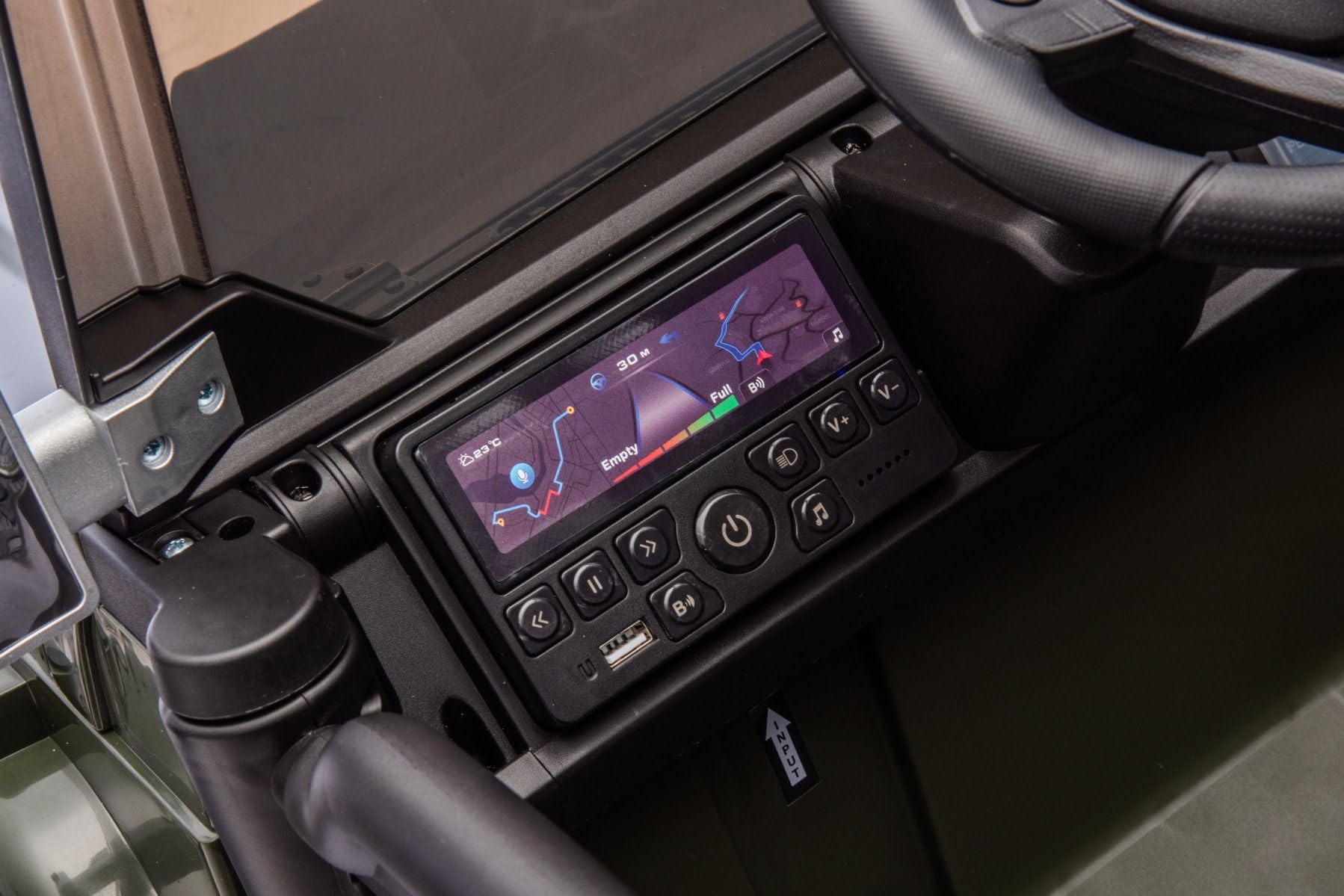 RIRICAR 4x4 Voiture électrique Enfants 2 Places Toyota FJ Cruiser XXL, sous Licence, Verte, Batterie Lithium Portable, châssis surélevé, Deux sièges, Suspension arrière, télécommande 2,4 GHz