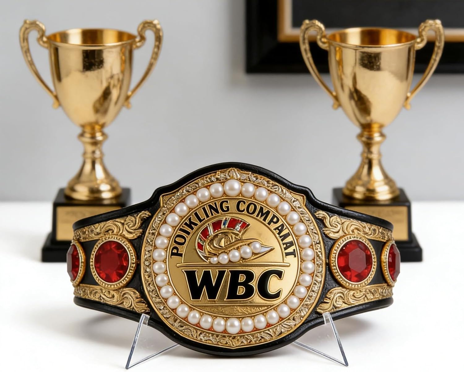 Wrestling Belt Wall Mount, Boxing Championship Belt Costume Wall Holder, Triangular Stall Table Display, Suitable for Wrestling & Boxing, With Adjustable Width