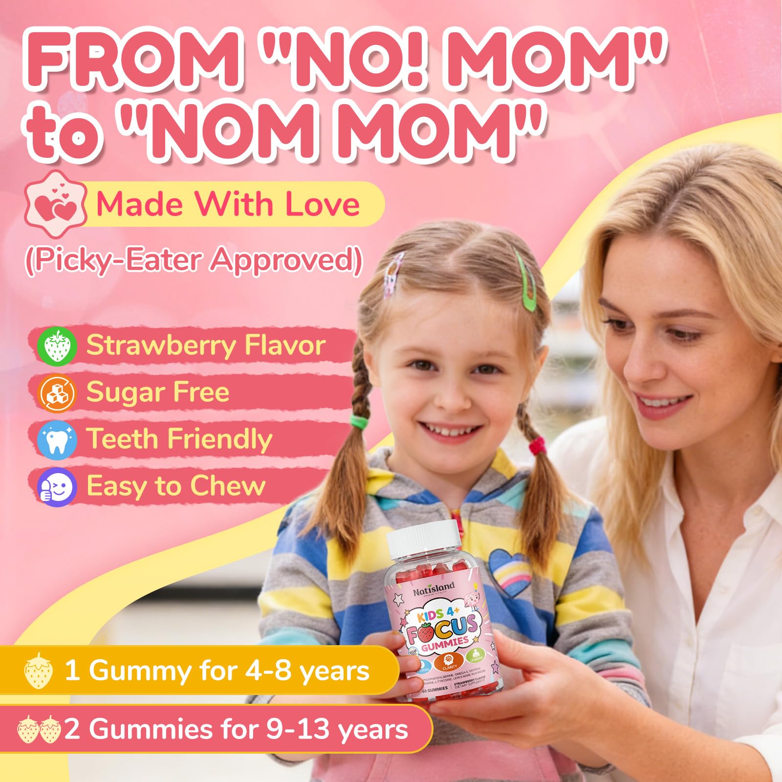 Focus Gummies for Kids, Brain Supplements Gummies, 60 Count — Amazon image 8