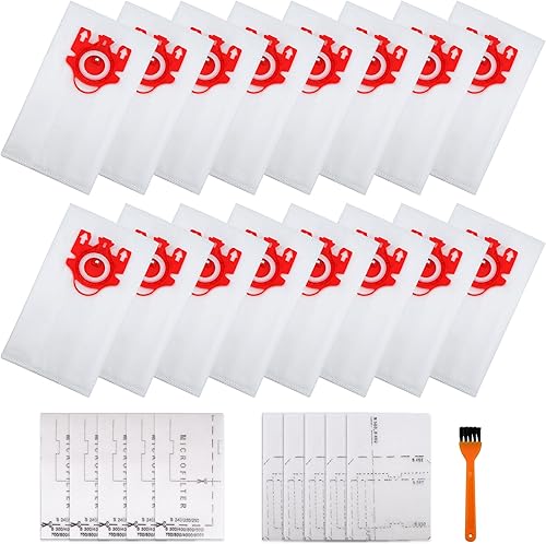 Paquete de 16 bolsas de repuesto FJM para bolsas de vacío Miele tipo FJM, aspiradora de eficiencia 3D, compactas C1, C2, S6000-S6999, S4000-S4999,