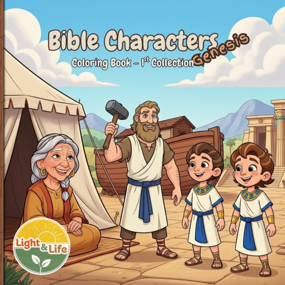 Bible Characters - Genesis: A light and life children’s coloring book with a short introduction for each story, from Adam to Joseph. Enjoy coloring ... from the very beginning. (Bibile Characters)