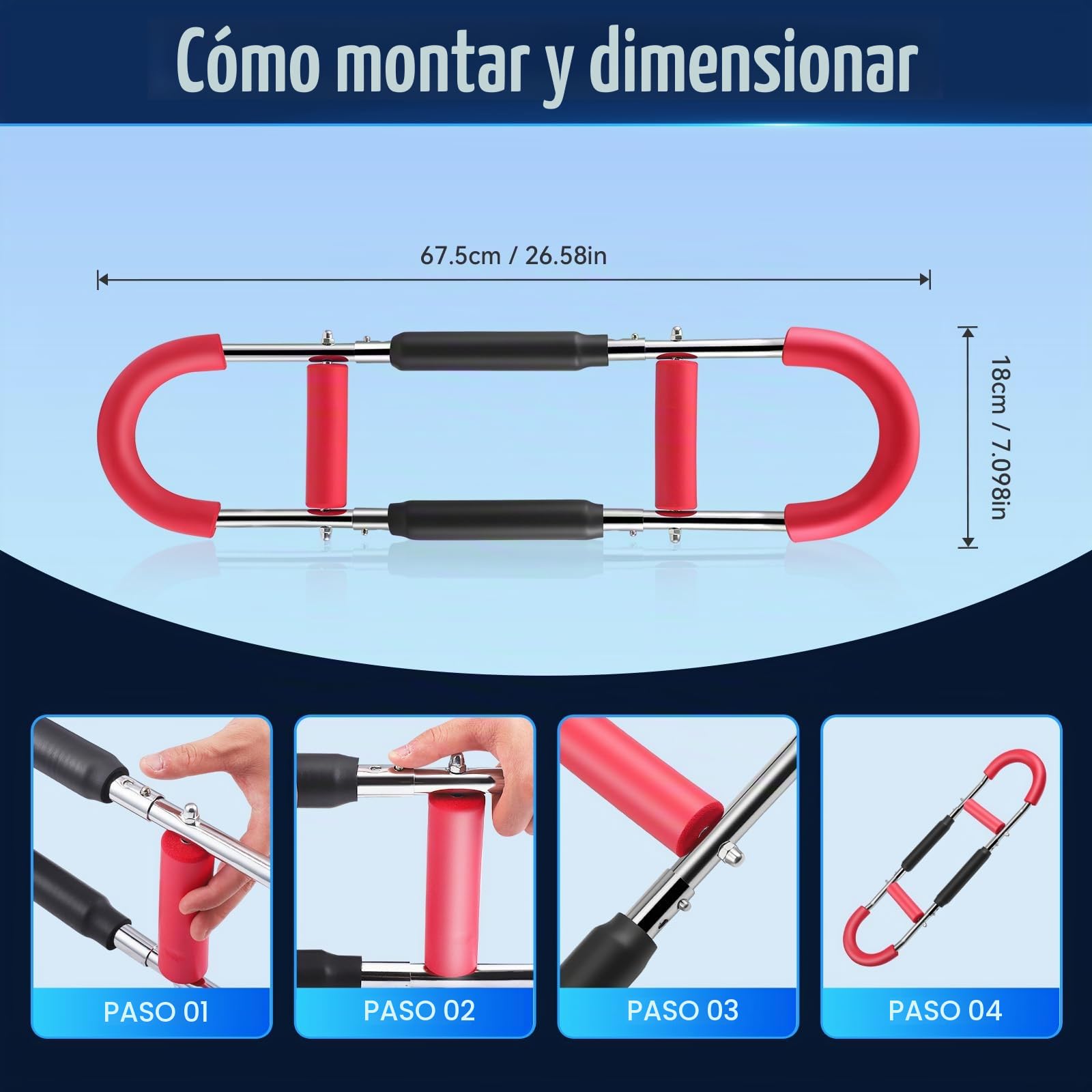 Ejercitador de Brazo, Ajustable de 22 a 440 Libras, Equipo de Entrenamiento Muscular de Hombro, Potenciador de f Fuerza Muscular para Brazo, bíceps, Abdomen, Hombro