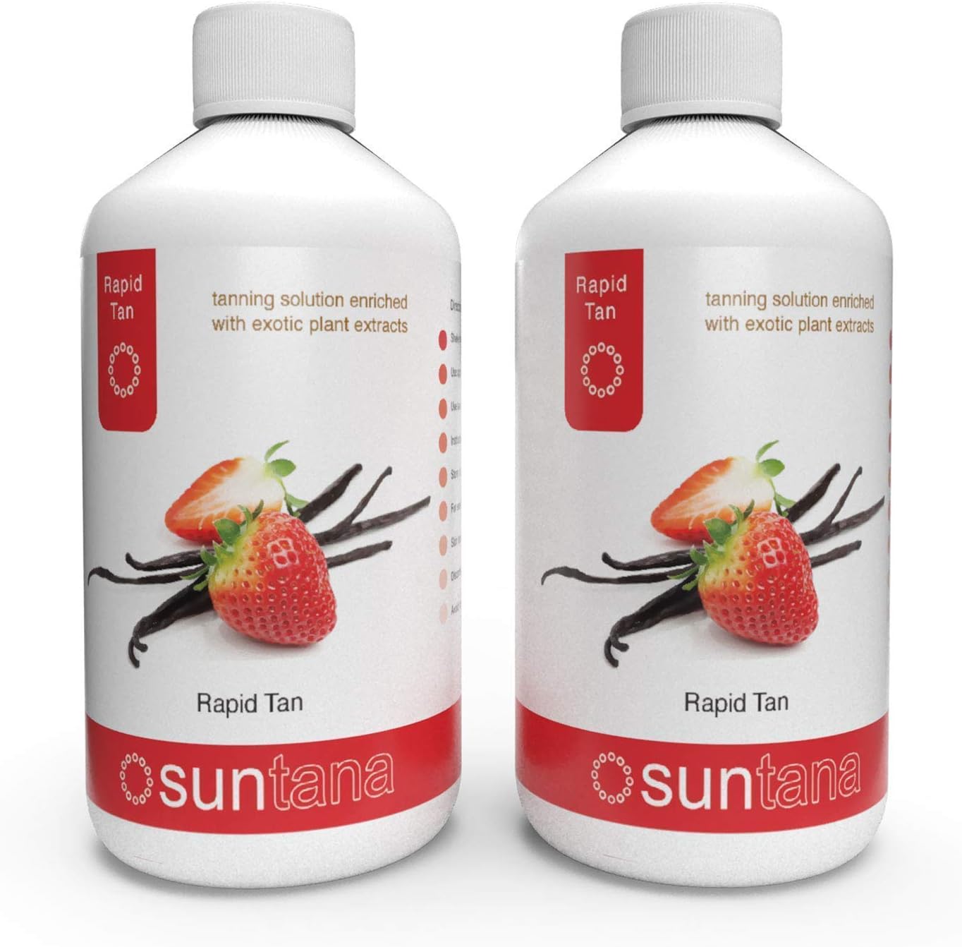 Strawberry & Vanilla Fragranced Rapid Fast Spray Tan Solution - 500ml (2 x 250ml)