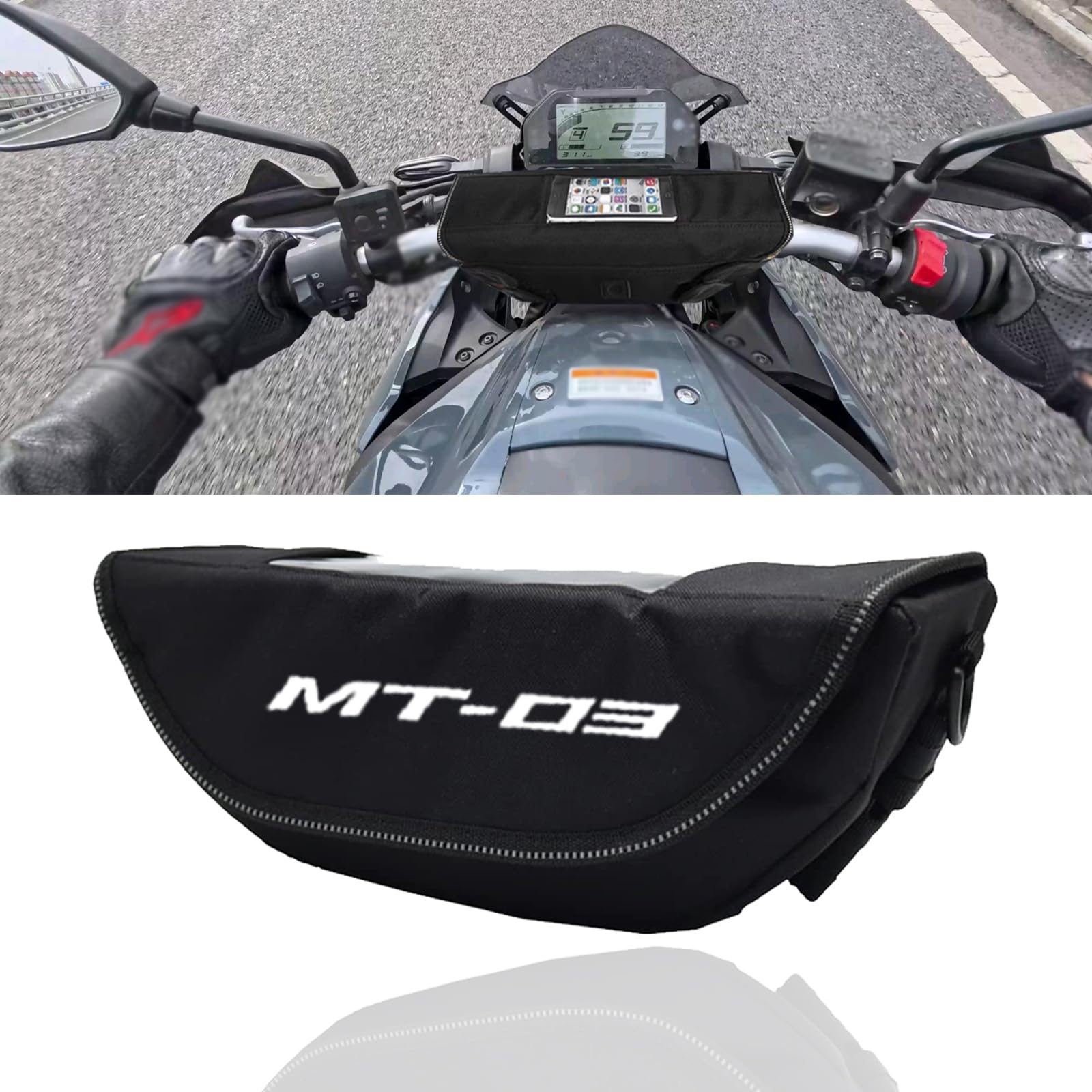 FOR MT-03 mt03 2025 2024 2023 2022 2021 2020-2015 Accessories Handlebar Travel Navigation Bag Motorcycle Waterproof Bag Storage Handlebar Bag Travel Portable Storage Tool Bag