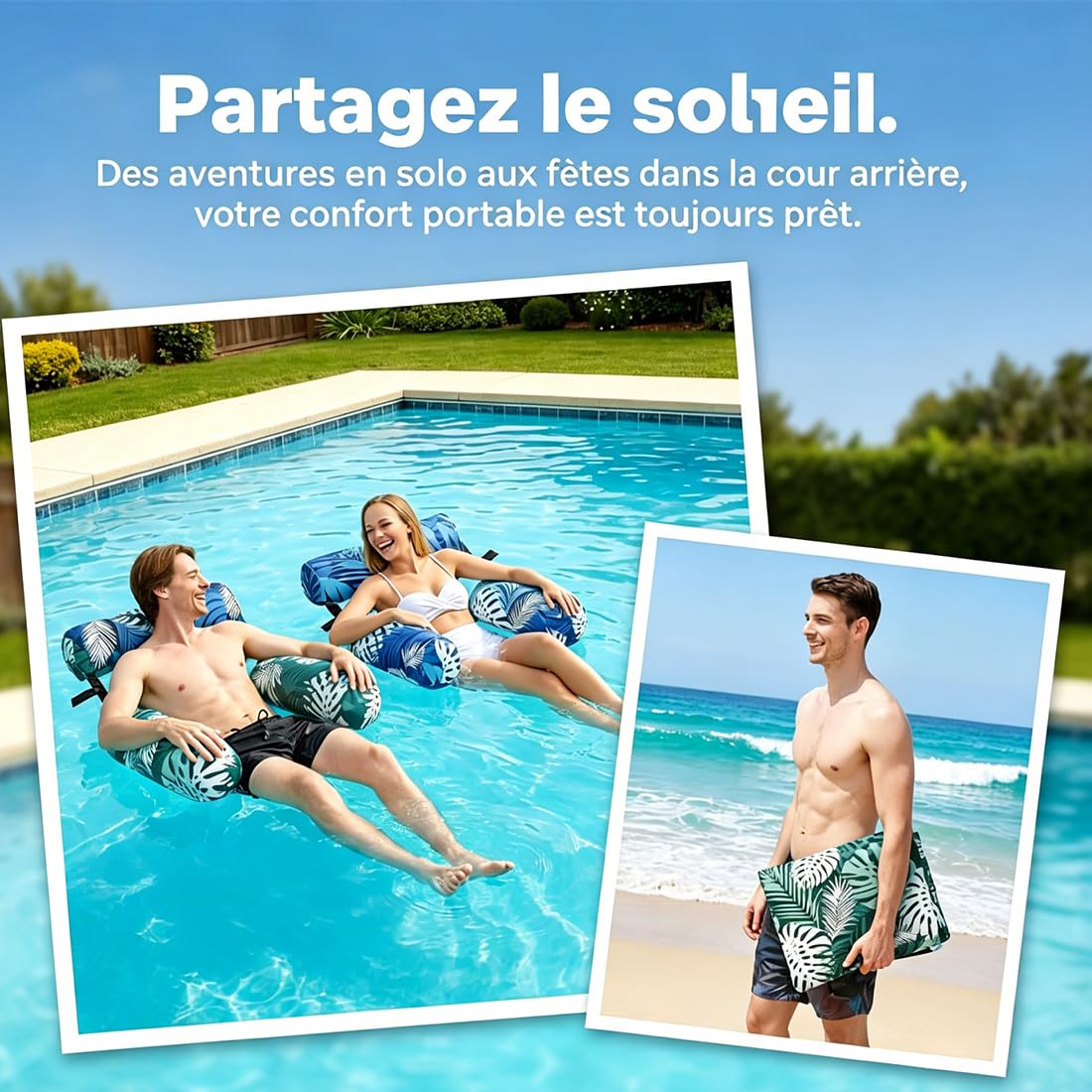 Fauteuil Gonflable Piscine Adulte, Hamac Flottant Piscine avec Accoudoirs Chaises, 4 en 1 Chaise Gonflable Piscines avec Dossiers Confort, Idéal pour Été, Plage et Vacances, 76x40.5x61cm (A-1PC Fauteuil Gonflable Piscine Adulte, Hamac Flottant Piscine avec Accoudoirs Chaises, 4 en 1 Chaise Gonflable Piscines avec Dossiers Confort, Idéal pour Été, Plage et Vacances, 76x40.5x61cm (A-1PC