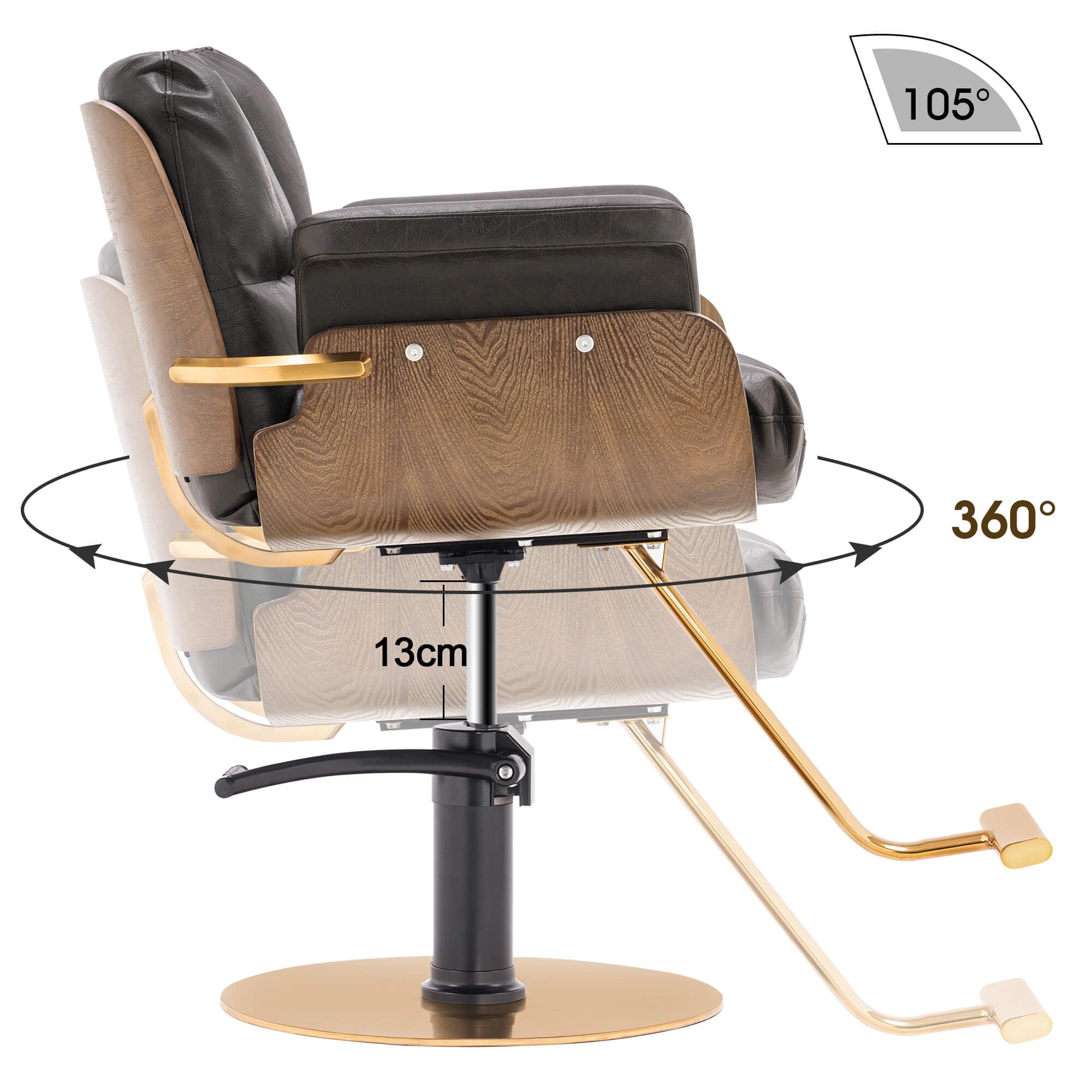 Amazon｜Newvalue サロンチェア スタイリングチェア カットチェア 理容