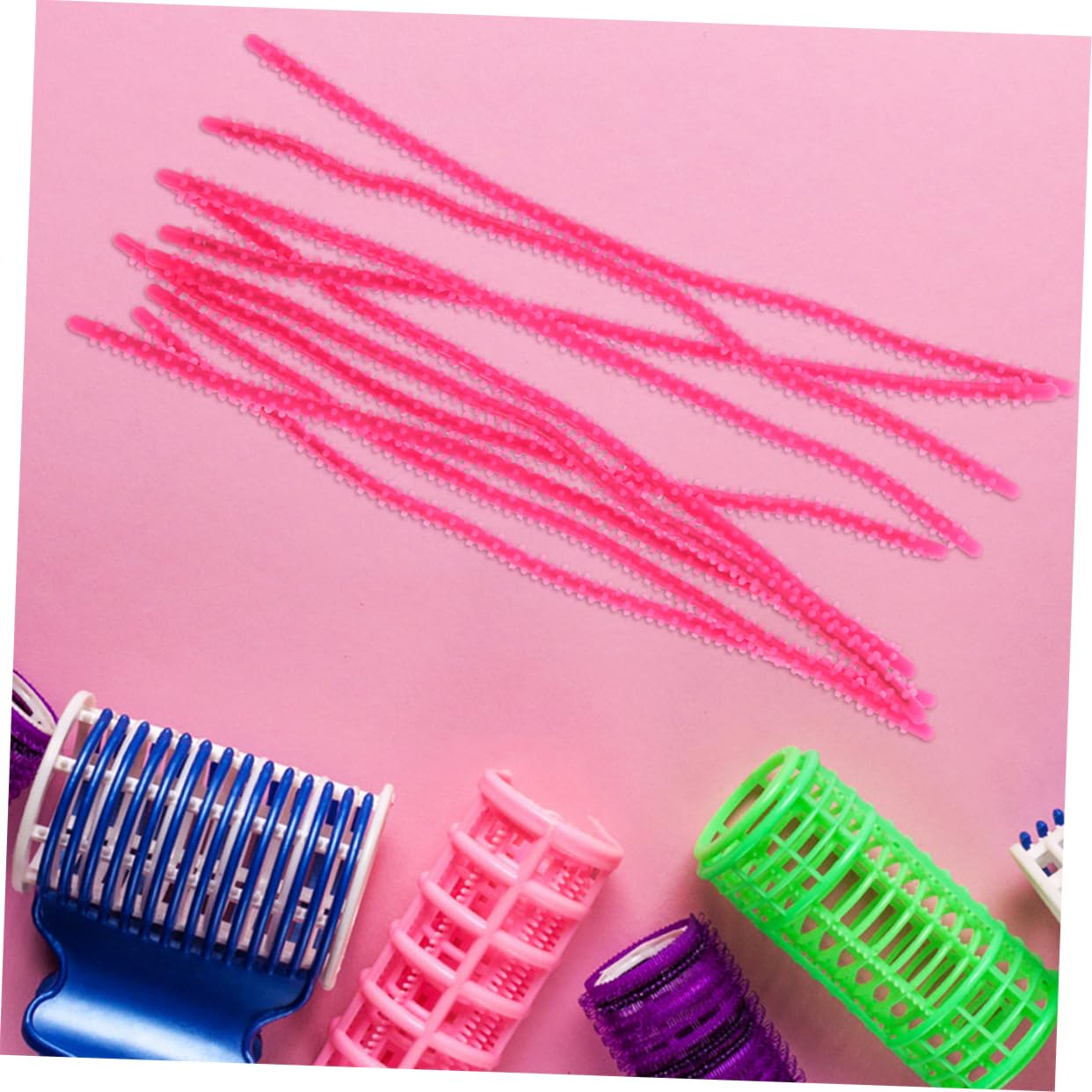 40 Piezas Varillas para Permanente de Silicona Flexibles Rizadores para Cabello y Color Rosa Herramientas para Peinados Mujeres