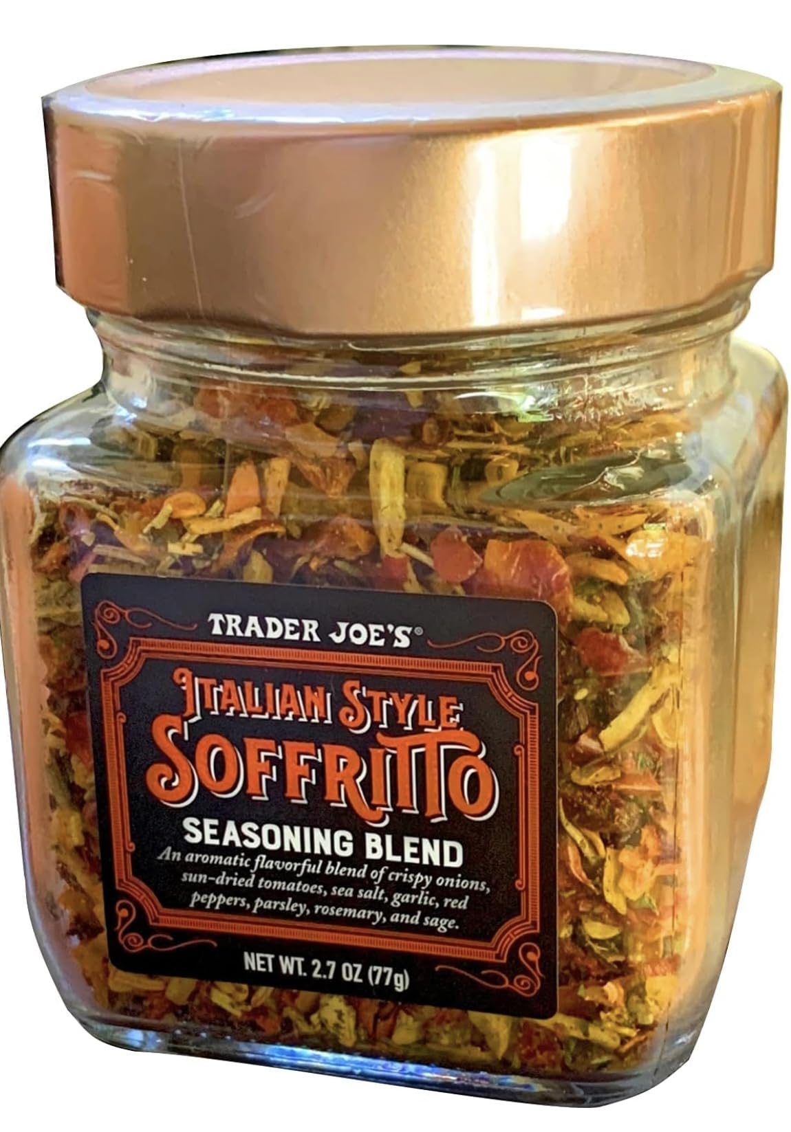 Trader Joe's Italian Style Soffritto Seasoning Blend, 2.7 oz, Onions, Tomatoes, Garlic, Peppers and Herbs