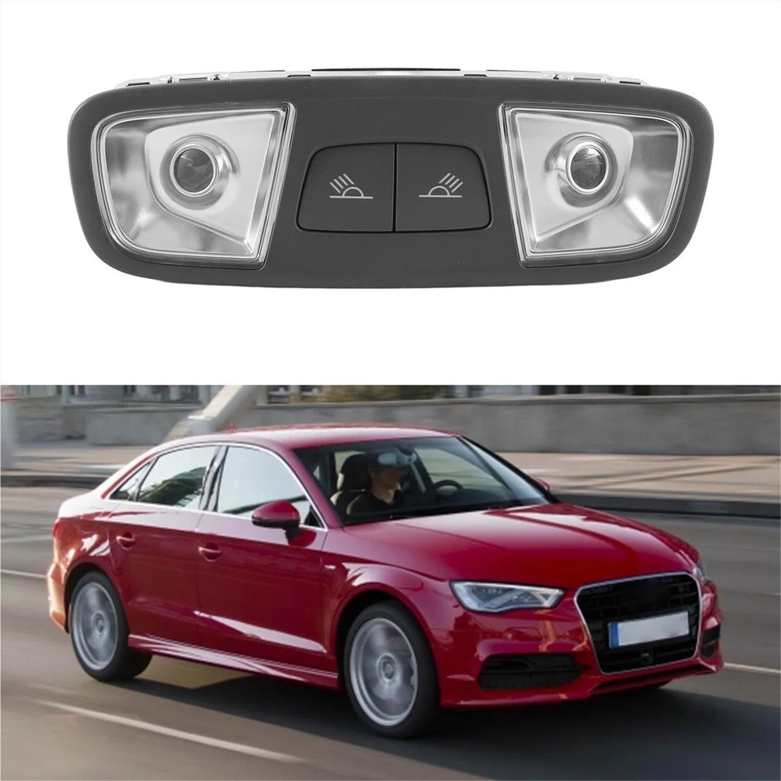 Per A3 2014 2015 2016 2017 Luce Lettura Posteriore Interni Auto 8VD947111A 8VD947111B Lampada Lettura Sul Tetto