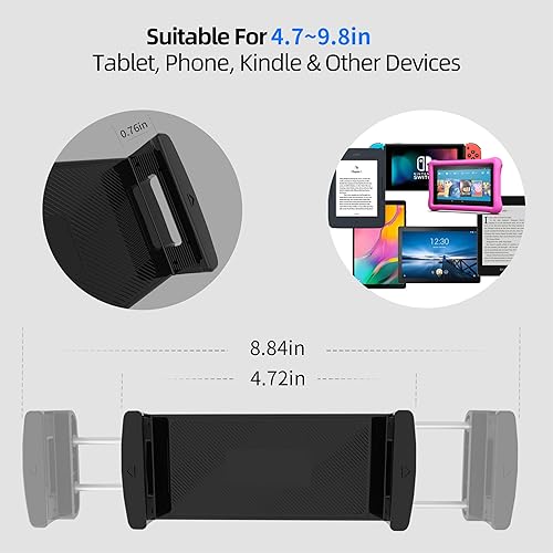Miniatura 2 de Soporte de cuello de cisne para tableta Kindle y iPad para cama, soporte de brazo flexible para leer en la cama, accesorios de lectura compatibles