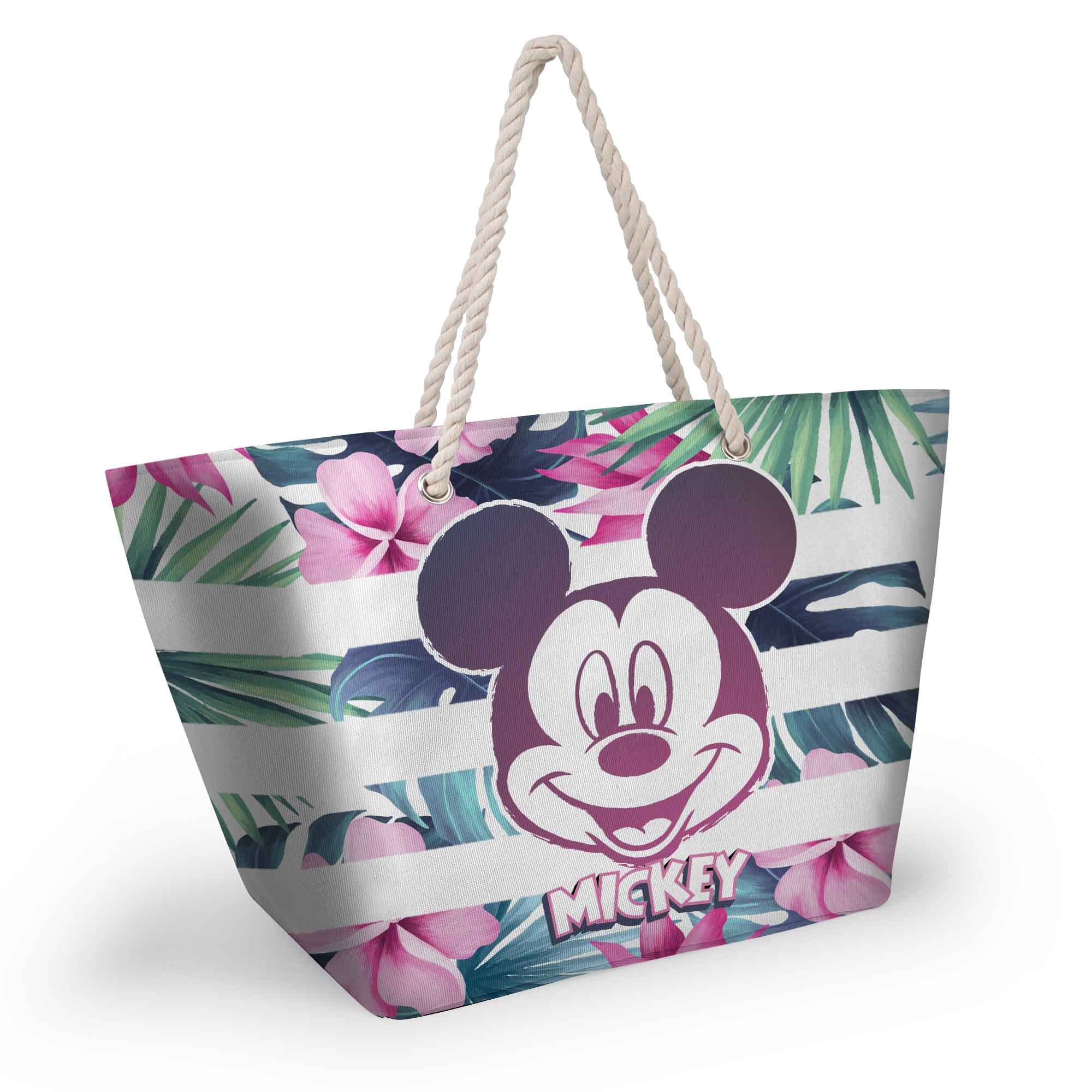 Disney Mickey Mouse Summer-Bolsa de Playa Soleil, Rosa, 52 x 37 cm