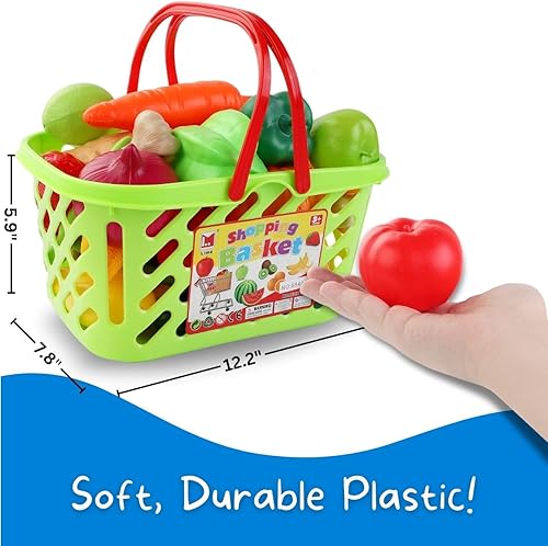 Miniatura 5 de Juego de 38 juguetes de plástico para frutas y verduras, juego de juguetes educativos para niños