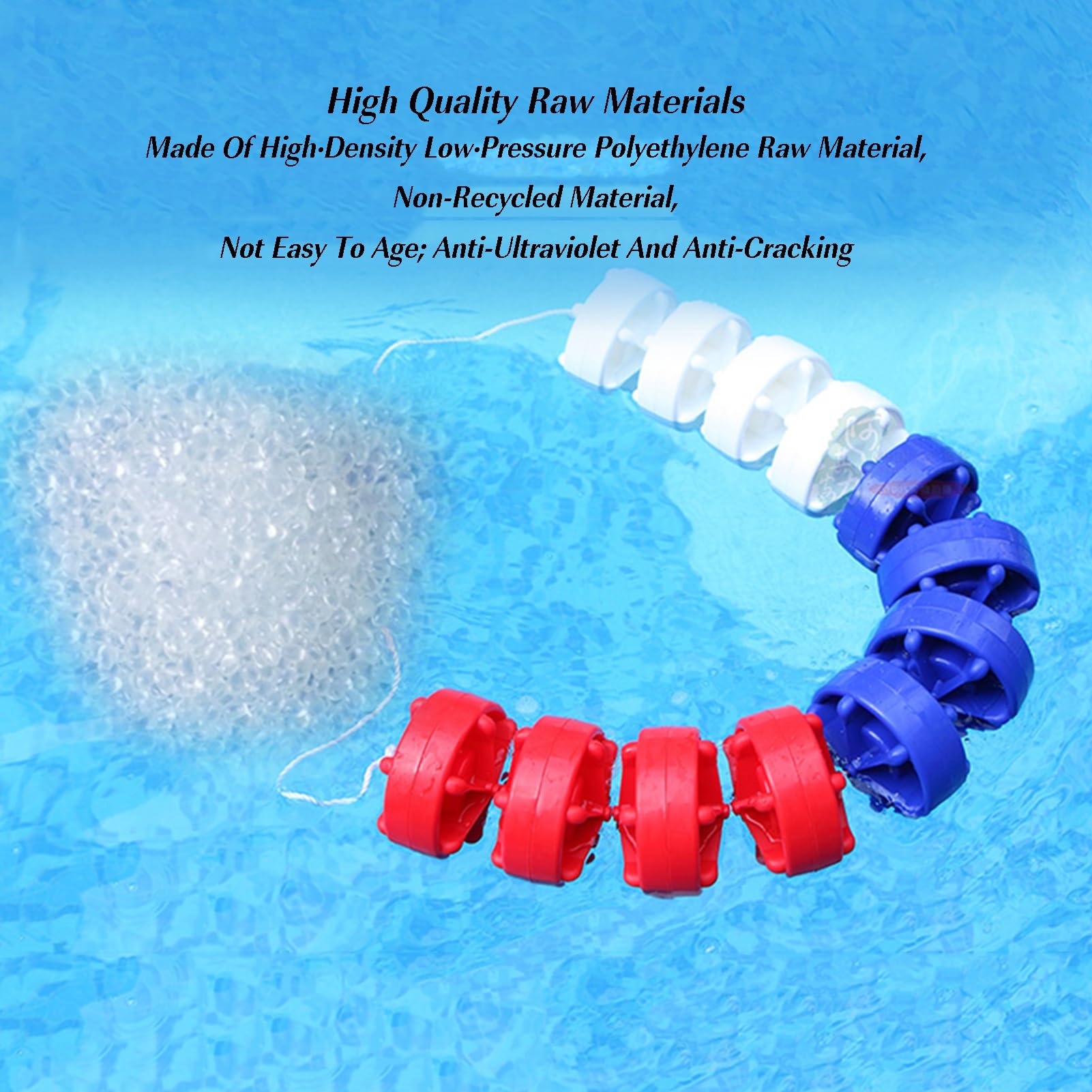 Schwimmbad Trennleine 15,9m - Sicherheitsseil Mit Bojen Für Pool Bahnen