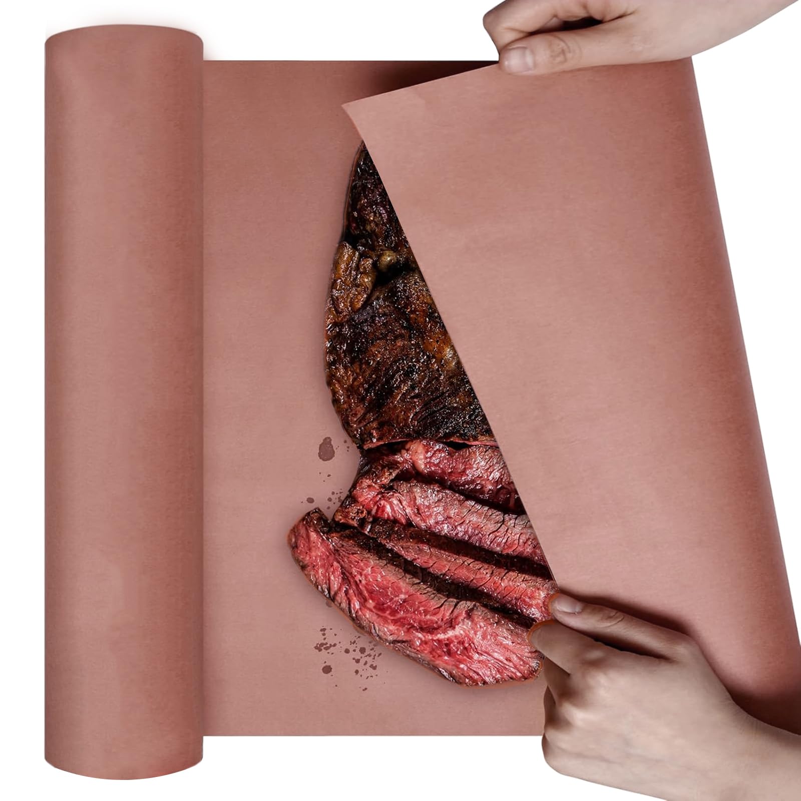 Butcher Paper, różowy papier typu kraftowego, 30 cm × 30 m, oryginalny papier rzeźniczy, papier rzeźniczy, rolka papieru rzeźnikowego, papier butcher do wędzenia, mięsa rybnego, grilla