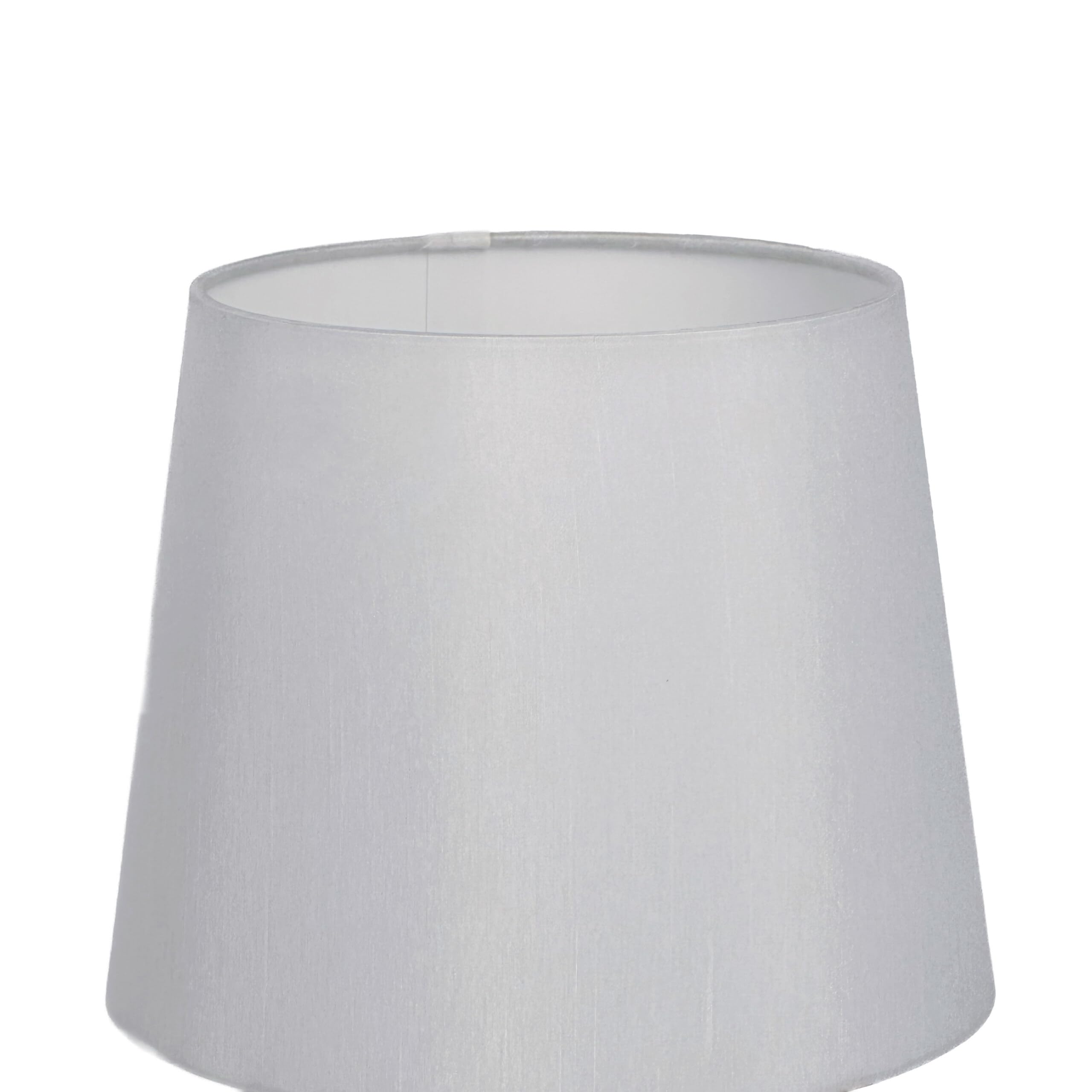 Relaxdays Lampada da Tavolo, Base in Vetro e Paralume in Tessuto, E27, H x D: 40,5 x 23 cm, Design