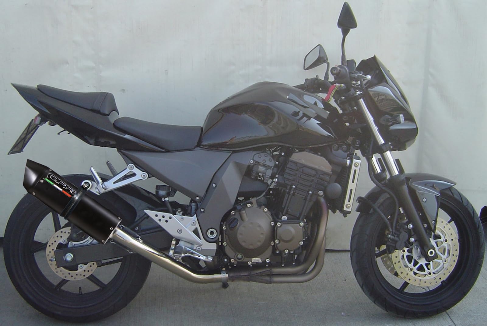 scarico gpr omologato alluminio nero furore, db-killer incluso, k.42.fune compatibile con kawasaki z 750 - s 2004 2005 2006 mototopgun