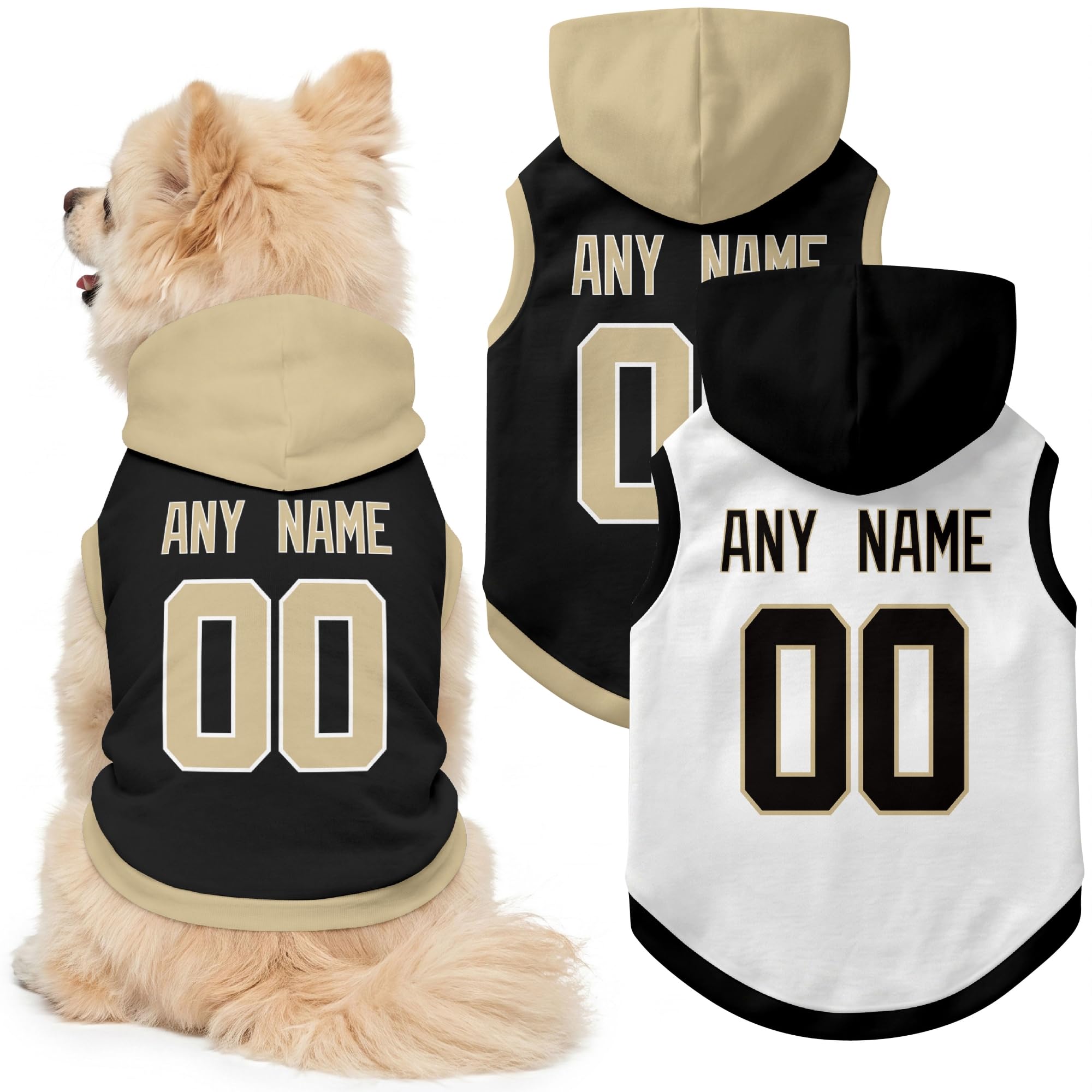 New Orleans Dog Clothes Custom Jersey Style Dog Hoodie for Pet