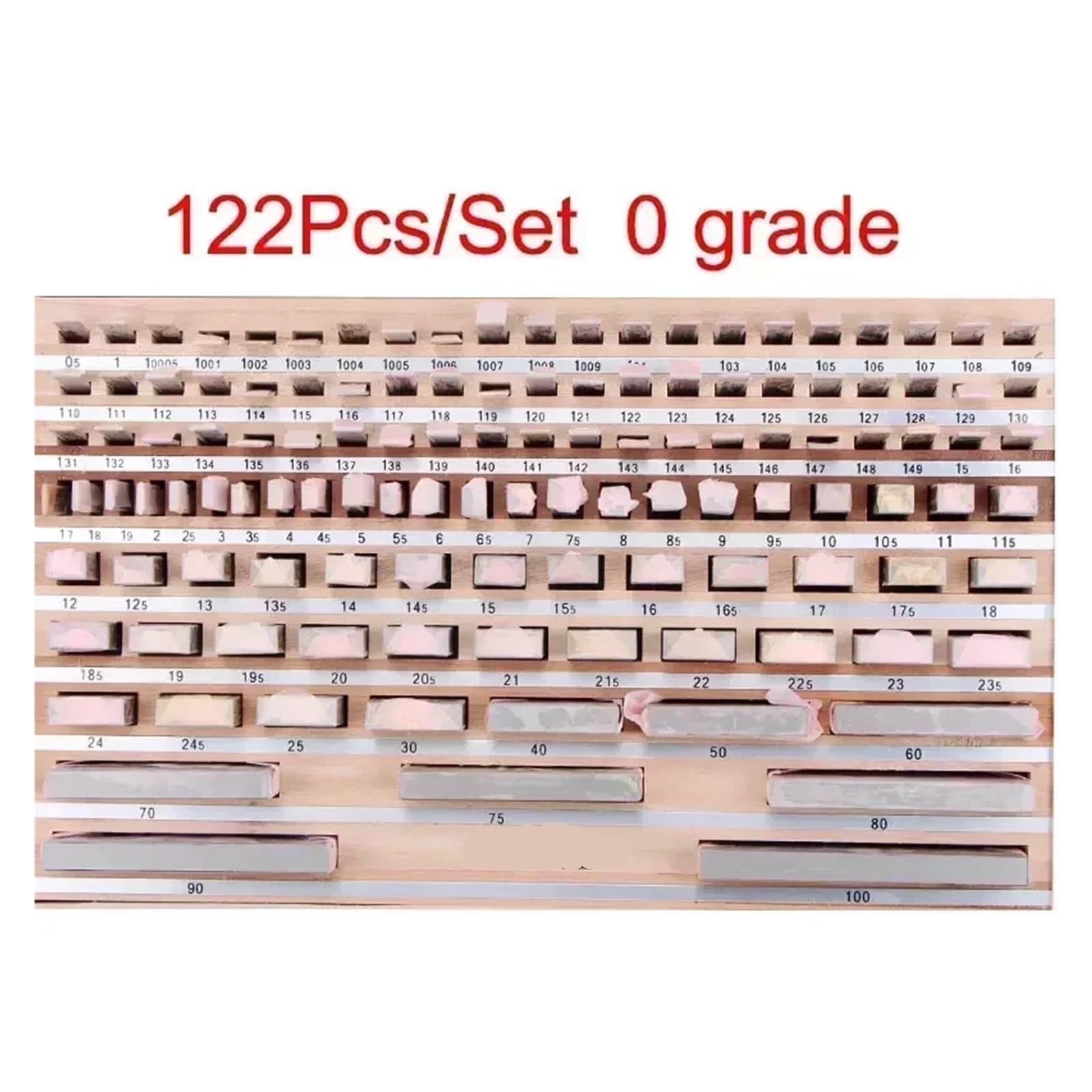 Lehren-Set, 122-teiliges Set, 1 Messblocklehre der Güteklasse 0, Messschieber-Prüfblocklehre(0 grade)