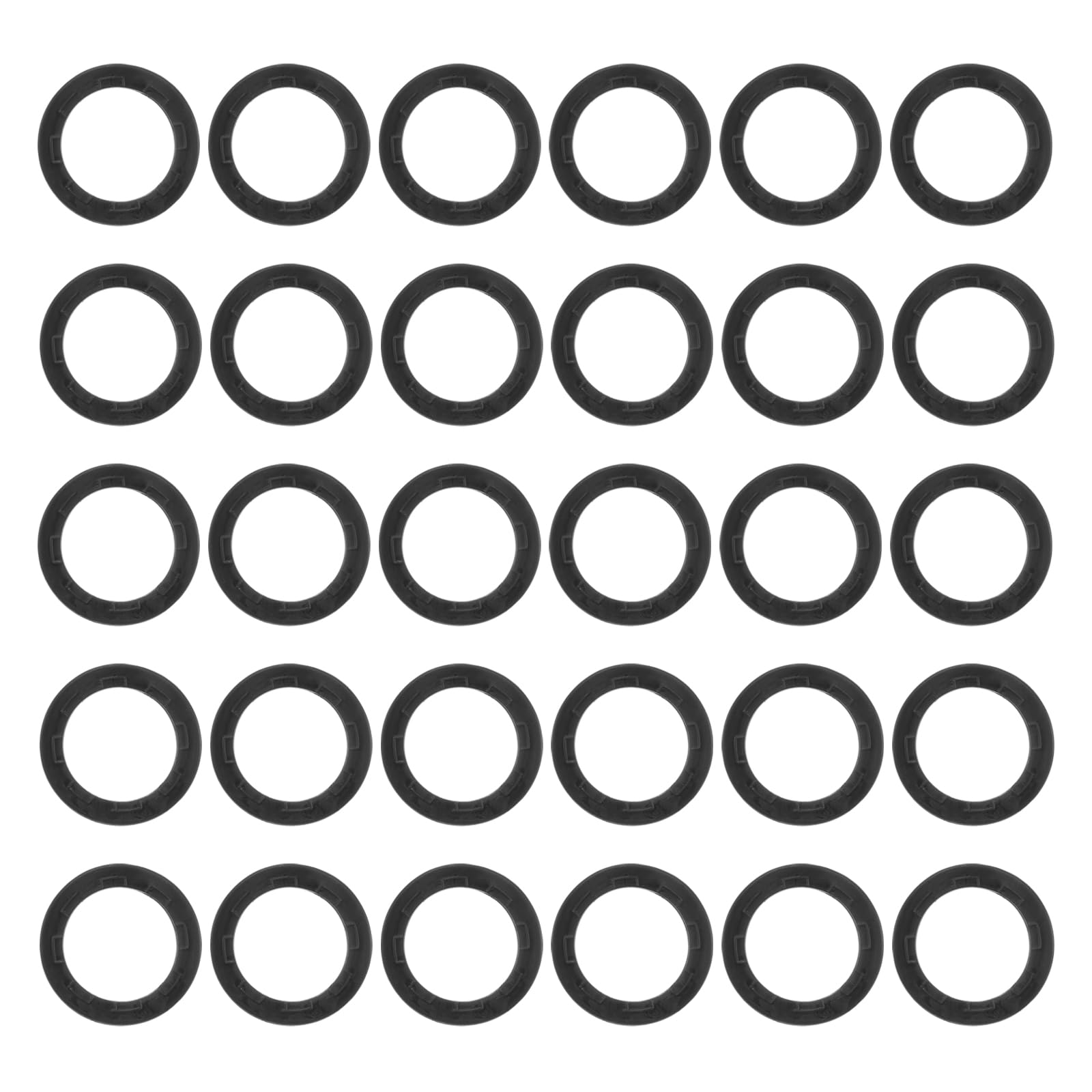 PATIKIL Key Cap Cover Rings, 30Pcs 22mm Keys Identifier Coding Tags PVC Sleeve for Office House Apartment Black