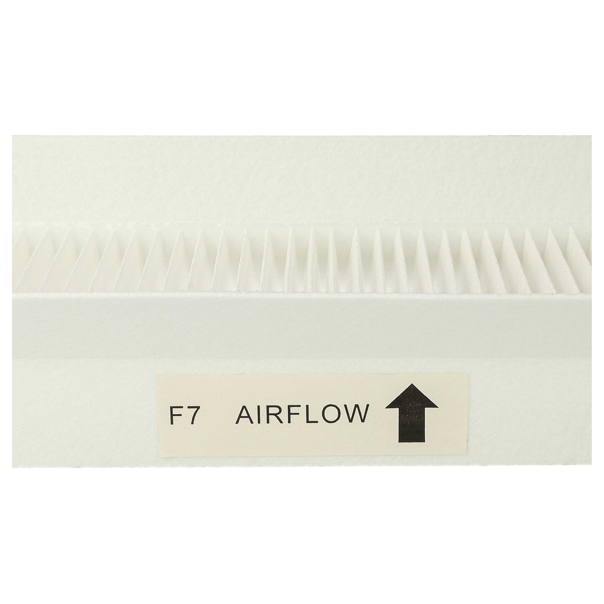 vhbw set di 8x filtri compatibile con Zehnder ComfoAir 180 Enthalpie, 180 sistema di ventilazione - Filtri G4 / F7, 24 x 12 x 5 cm, bianco