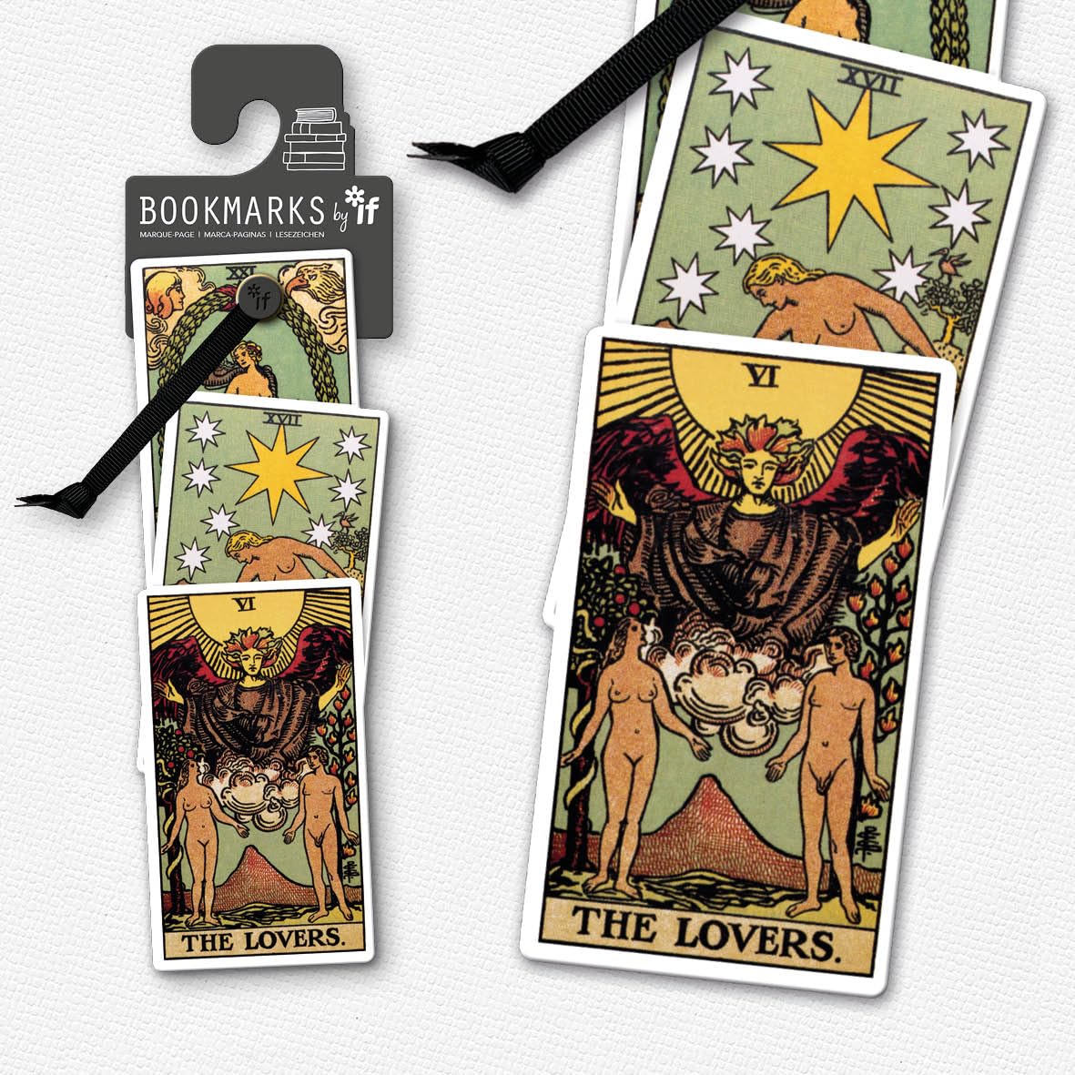 IF Bookmarks by if - Academia Set 1 (3pcs), 3 Titles - 1 x Pile of Books, 1 x Tarot, 1 x Carpe Diem, Mixed - Image 3