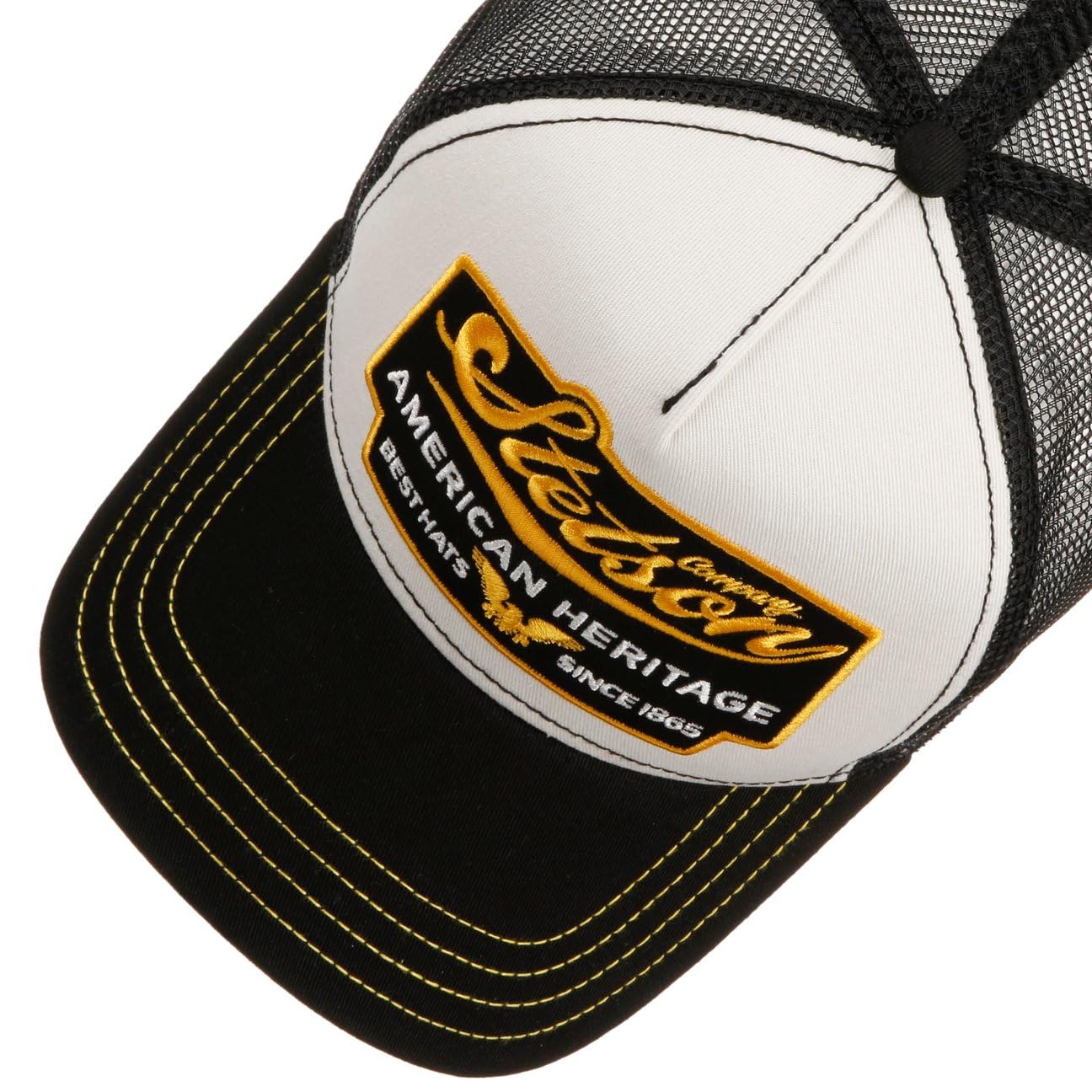 Stetson Czapka American Heritage TruckerKobiety/Mężczyźni - z meshu baseball cap snapback Snapback, daszkiem wiosna-lato jesień-zima Lato - One Size czarny