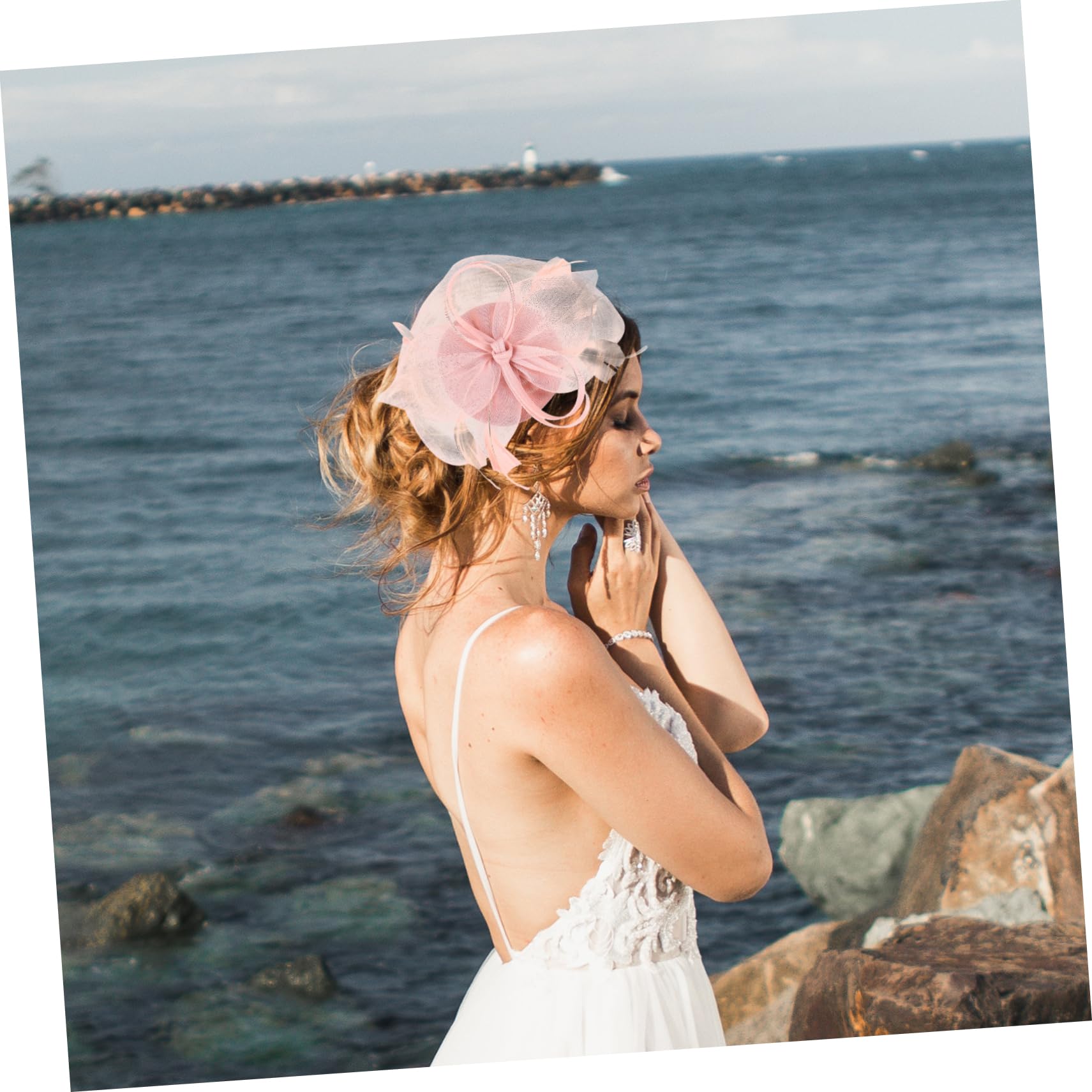 SOIMISS 2piezas Sombrero De Tocado De Gasa Para Fiesta De Té y Boda Diadema Elegante Para Mujeres Accesorio Vintage Para Eventos Especiales