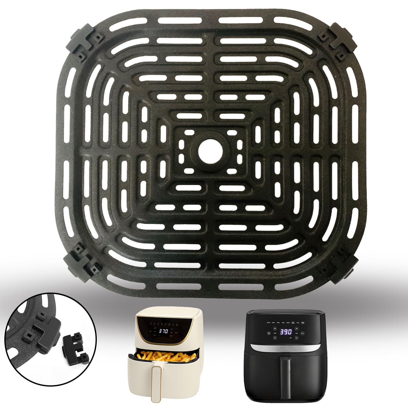Plaque de cuisson pour repas croustillants sur air fryer 6 QT