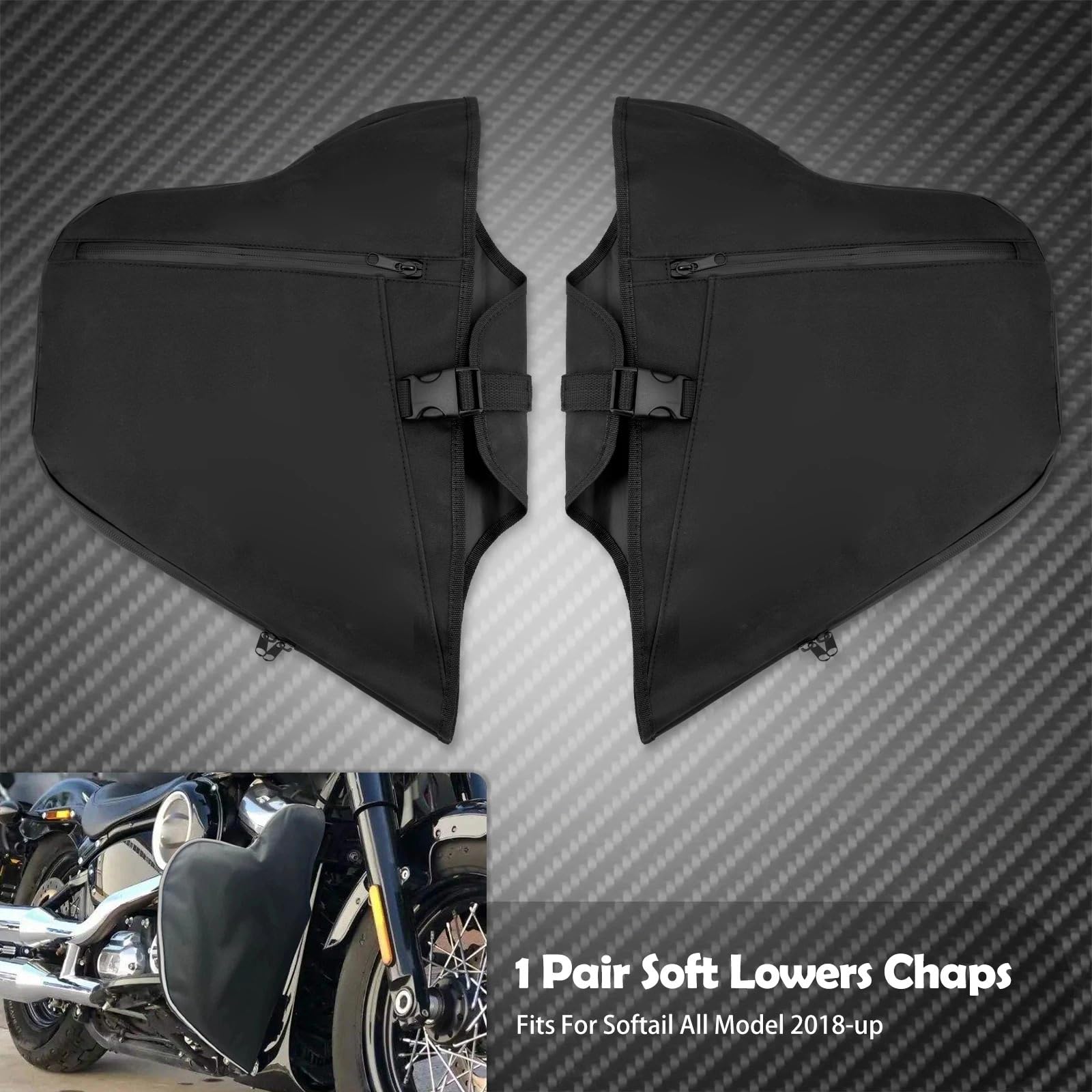 Wyściółka Przestrzeni Ładowania Motocyklowe miękkie obniża Chaps osłona silnika pokrywa ocieplacz na nogi torba wodoodporna pasuje do Harley Softail 2018-23 Wyściółka Bagażnika