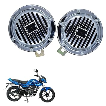Vagary Silver Chorme Finish Two Wheeler Horn for Bajaj XCD 125cc
