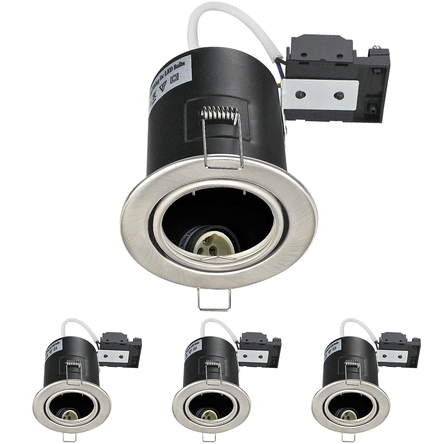 Unikcst 4X Fire Rated Downlights GU10 Spotlights Fitting 240V No Bulbs