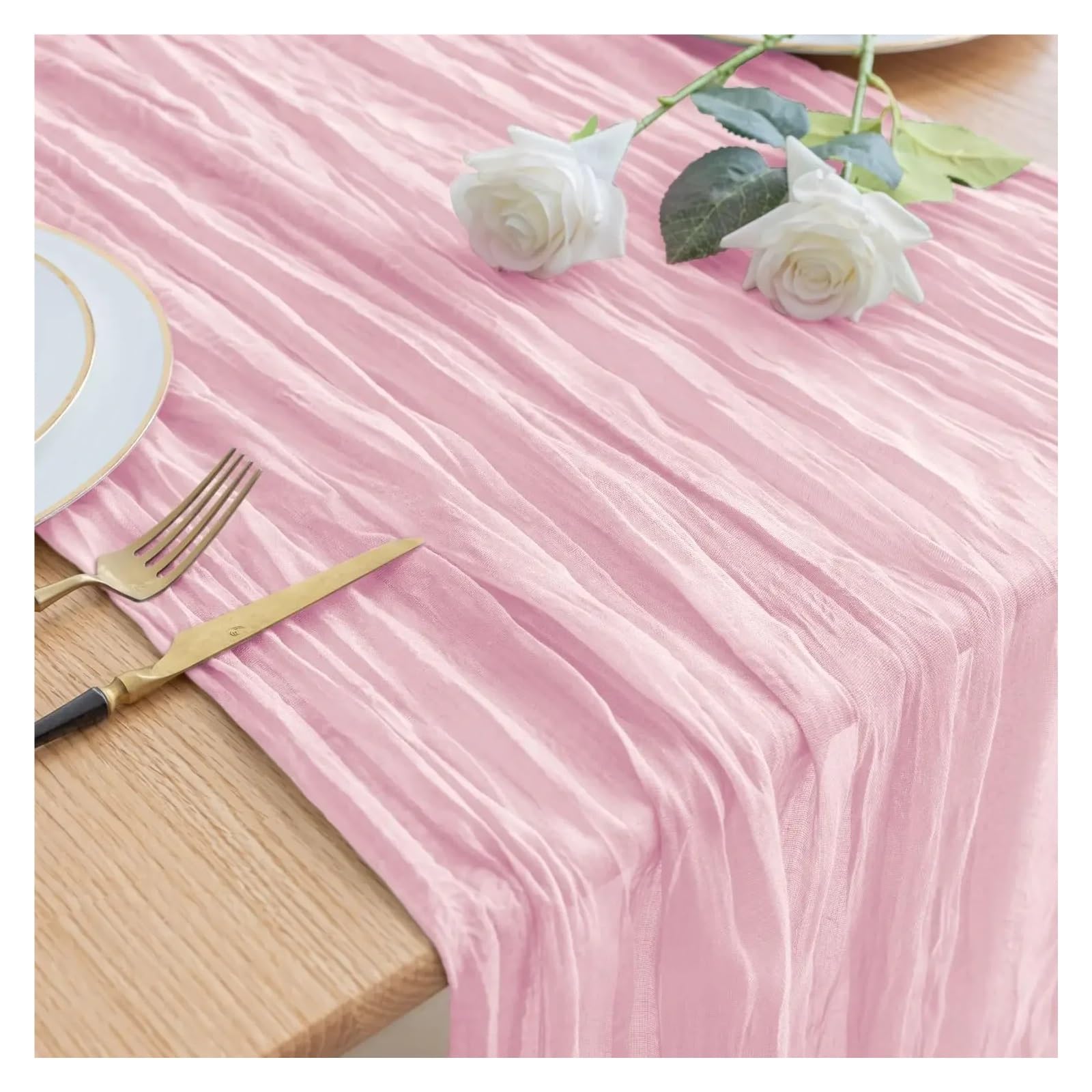 Dekoracyjne szarfy na krzesła, 5/10 szt. jasnoróżowych bieżników z gazy serowej(Pink Purple,90CMX180CM-6PCS)