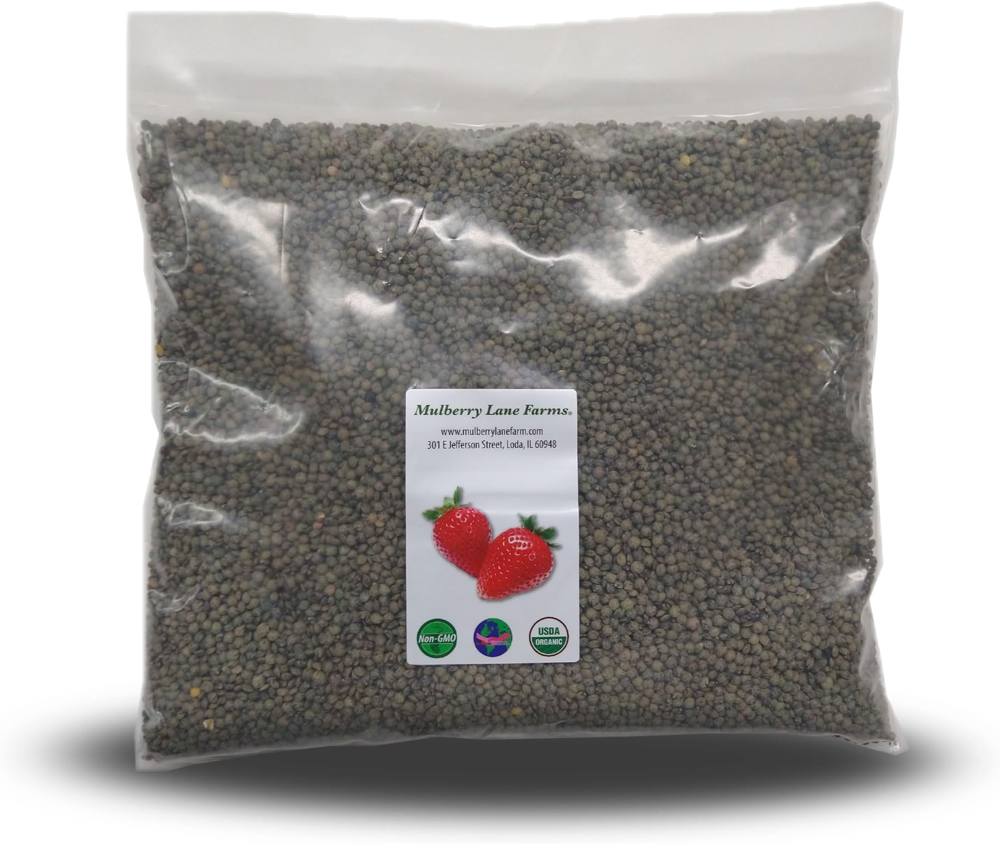French Green Lentils 5 Pounds Petite, USDA Certified Organic, Non-GMO Bulk, Product of USA, Mulberry Lane Farms